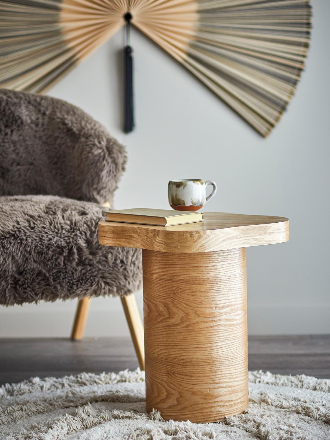 Elmer Beistelltisch, Natur, MDF in Nature präsentiert im Onlineshop von KAQTU Design AG. Standregal ist von Bloomingville
