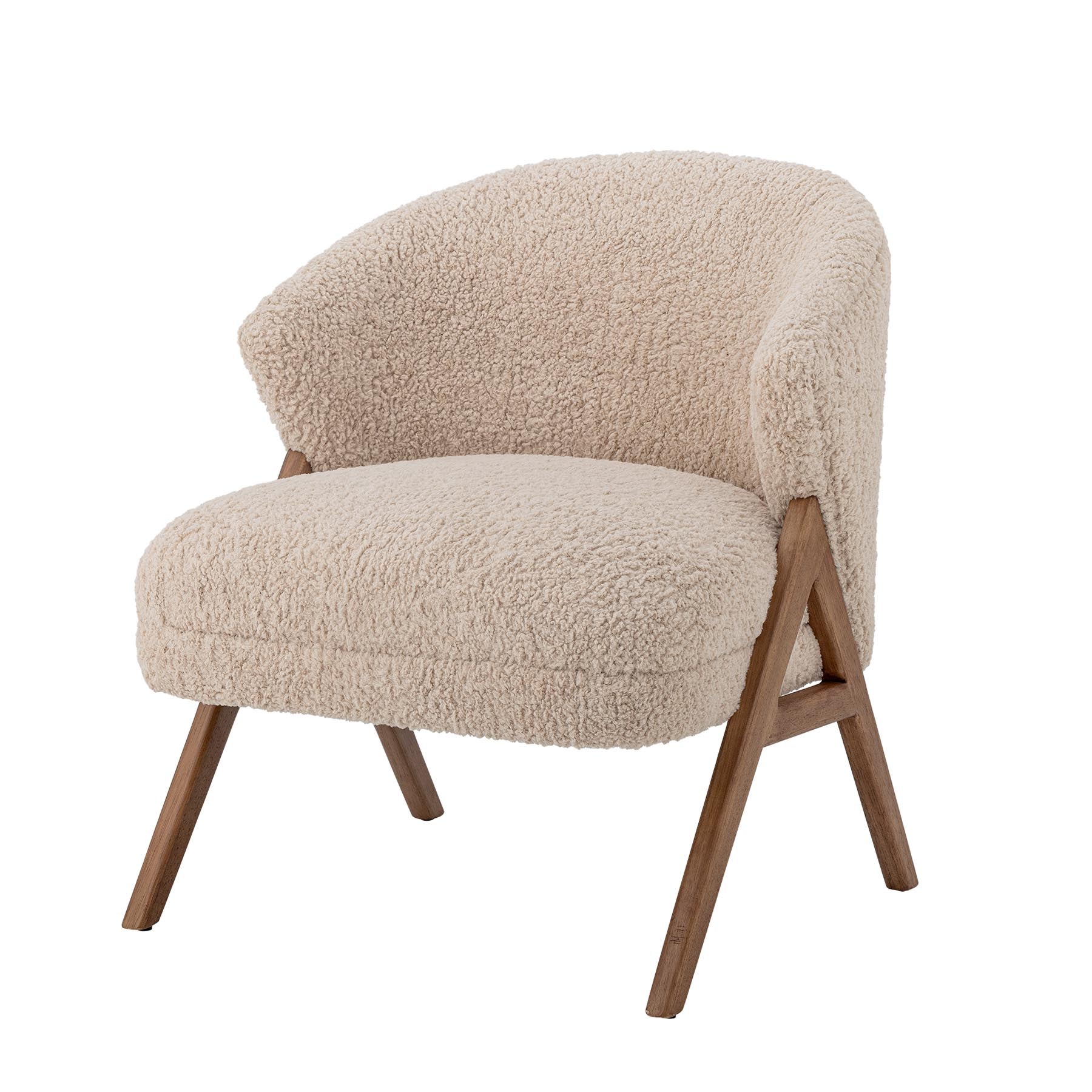 Camino Loungesessel, Natur, FSC®100%, Gummibaumholz in Nature präsentiert im Onlineshop von KAQTU Design AG. Sessel ist von Bloomingville
