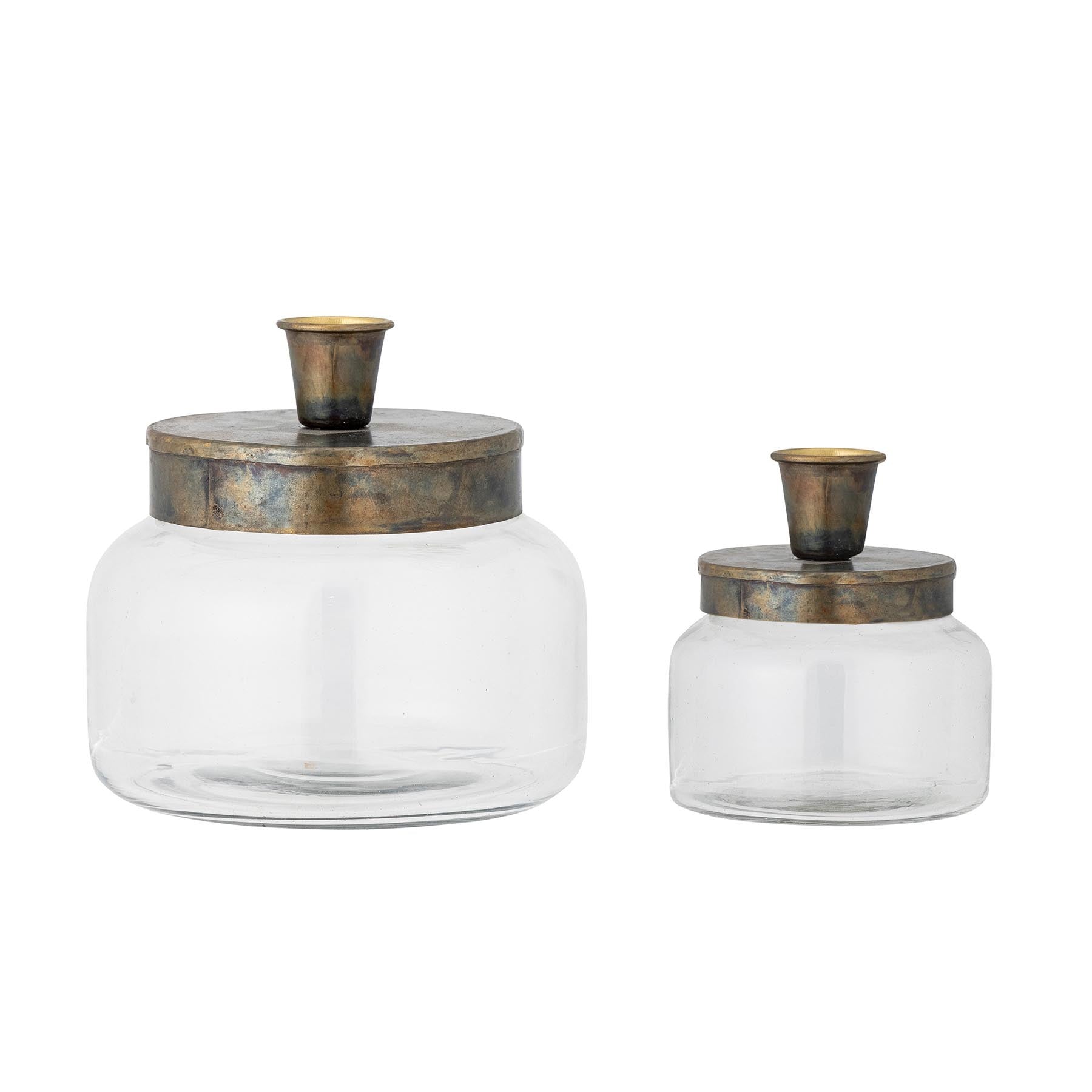 Jaquelin Kerzenhalter, Brass, Glas in Brass präsentiert im Onlineshop von KAQTU Design AG. Kerzenständer ist von Bloomingville