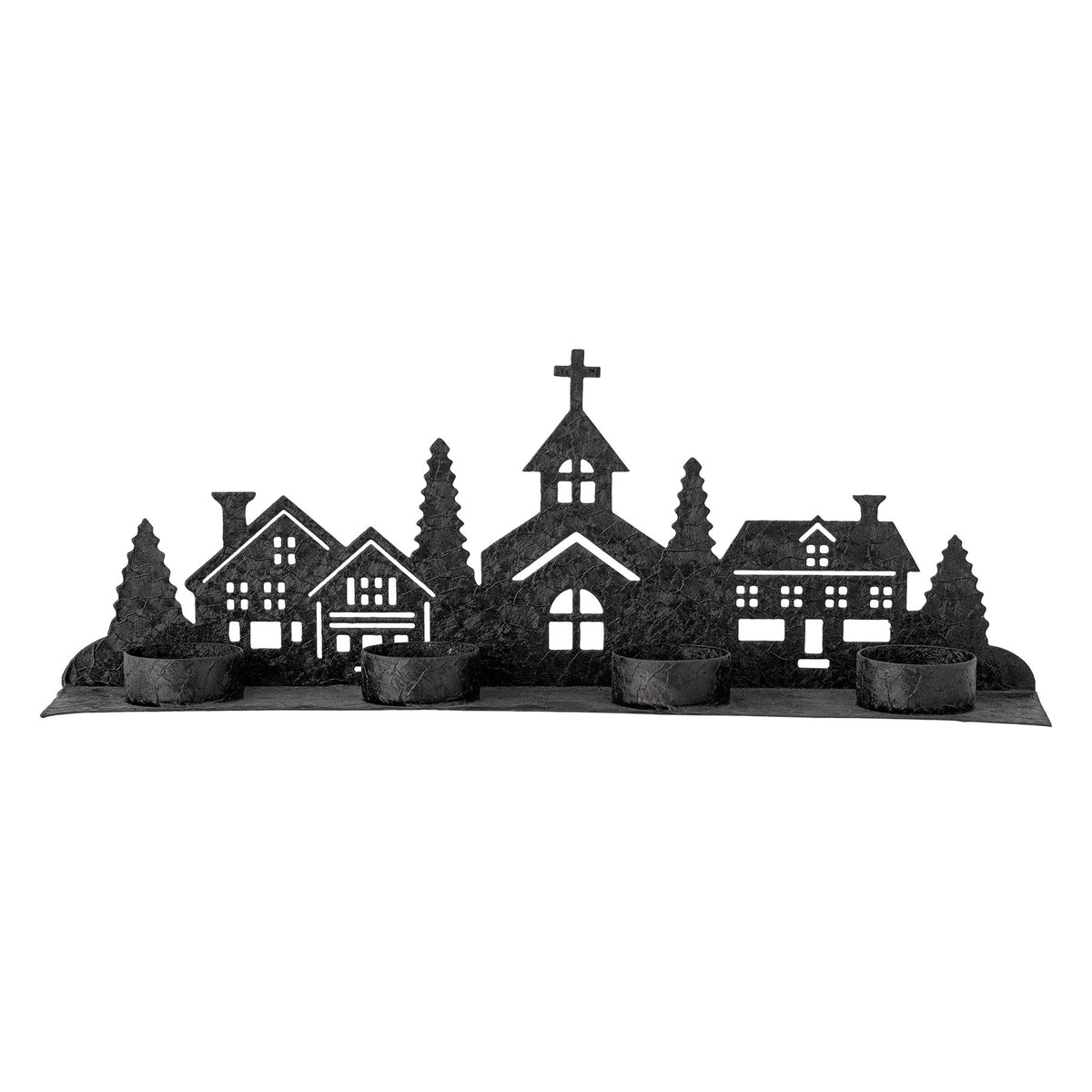 Cielo Teelichthalter, Schwarz, Metall in Schwarz präsentiert im Onlineshop von KAQTU Design AG. Teelichthalter ist von Bloomingville