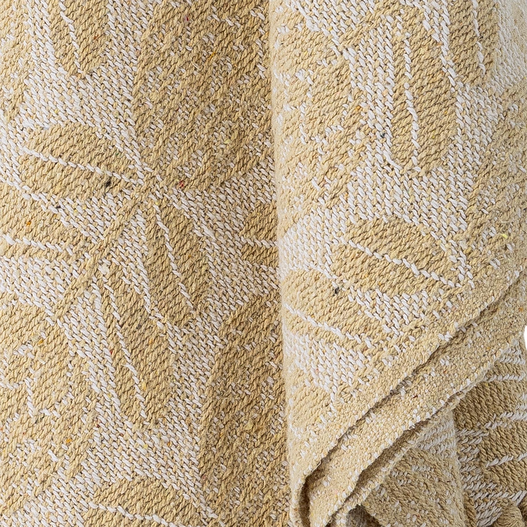 Pratello Decke, Gelb, Recycelte Baumwolle in Yellow präsentiert im Onlineshop von KAQTU Design AG. Bettüberwurf ist von Bloomingville
