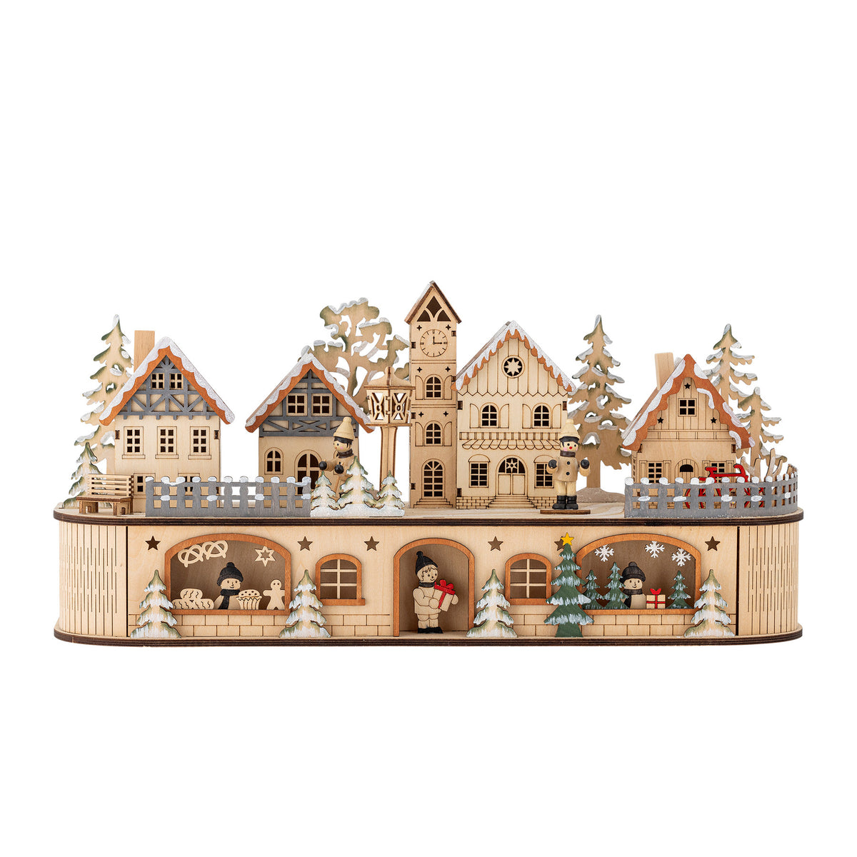 Norwich Deko mit Licht, Natur, Sperrholz in Nature präsentiert im Onlineshop von KAQTU Design AG. Kunstgegenstände ist von Bloomingville