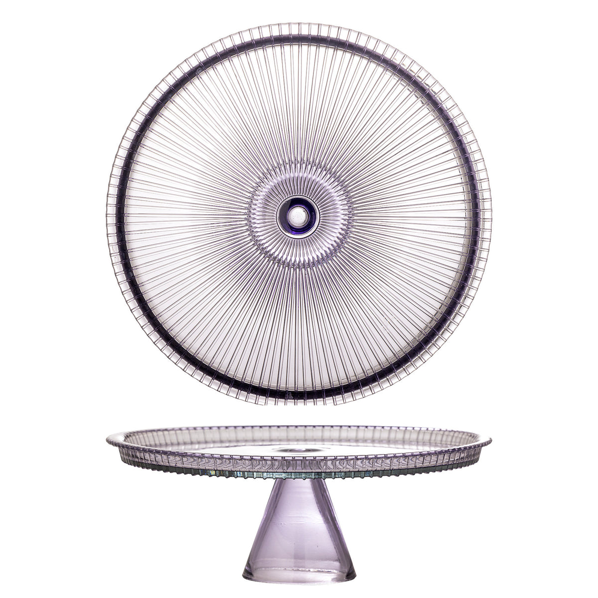 Tayo Kuchenteller mit Glocke, Bunt, Glas in Multi präsentiert im Onlineshop von KAQTU Design AG. Tablett ist von Bloomingville