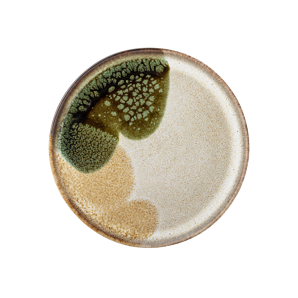 Jules Teller, Grün, Steingut in Green präsentiert im Onlineshop von KAQTU Design AG. Teller ist von Bloomingville