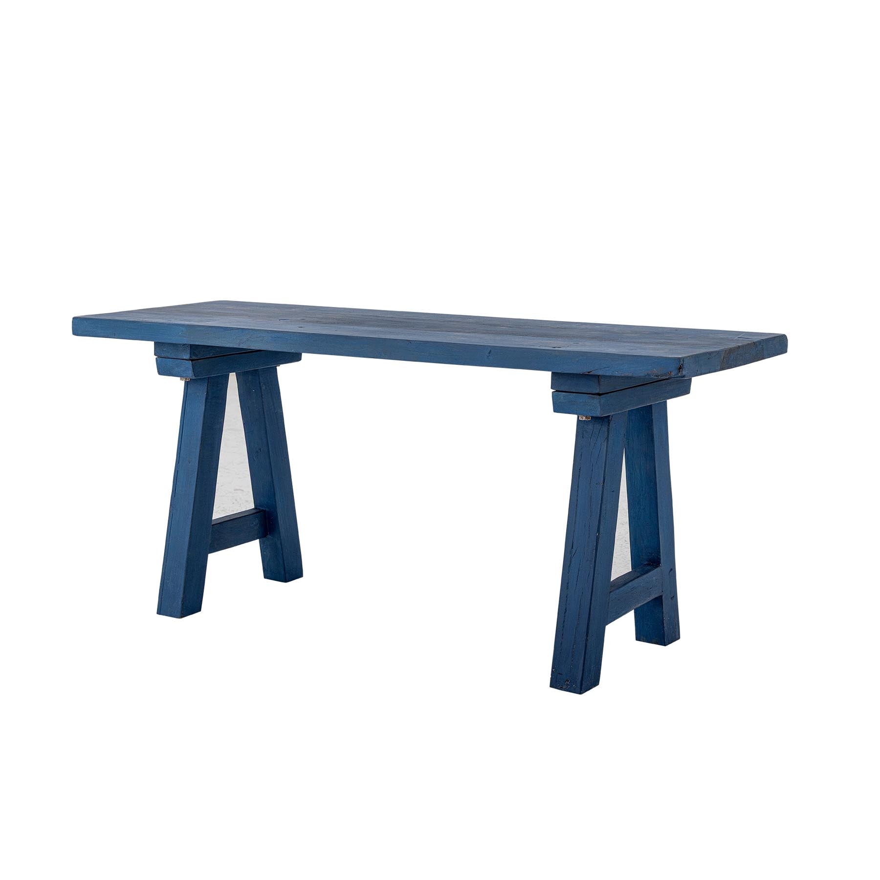 Porir Bank, Blau, Recyceltes Holz in Blue präsentiert im Onlineshop von KAQTU Design AG. Sitzbank ist von Creative Collection