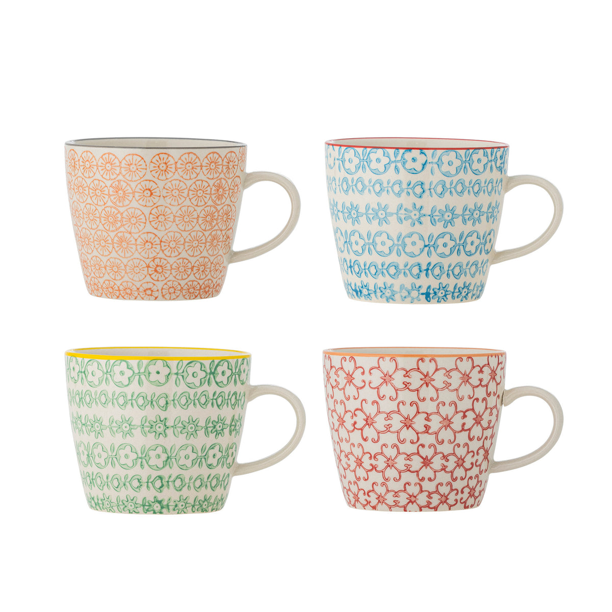 Carla Becher, Bunt, Steingut in Multi präsentiert im Onlineshop von KAQTU Design AG. Tasse ist von Bloomingville