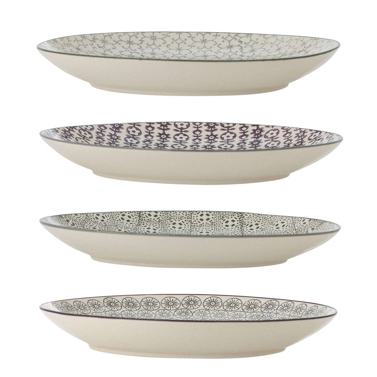 Karine Teller, Bunt, Steingut in Multi präsentiert im Onlineshop von KAQTU Design AG. Teller ist von Bloomingville