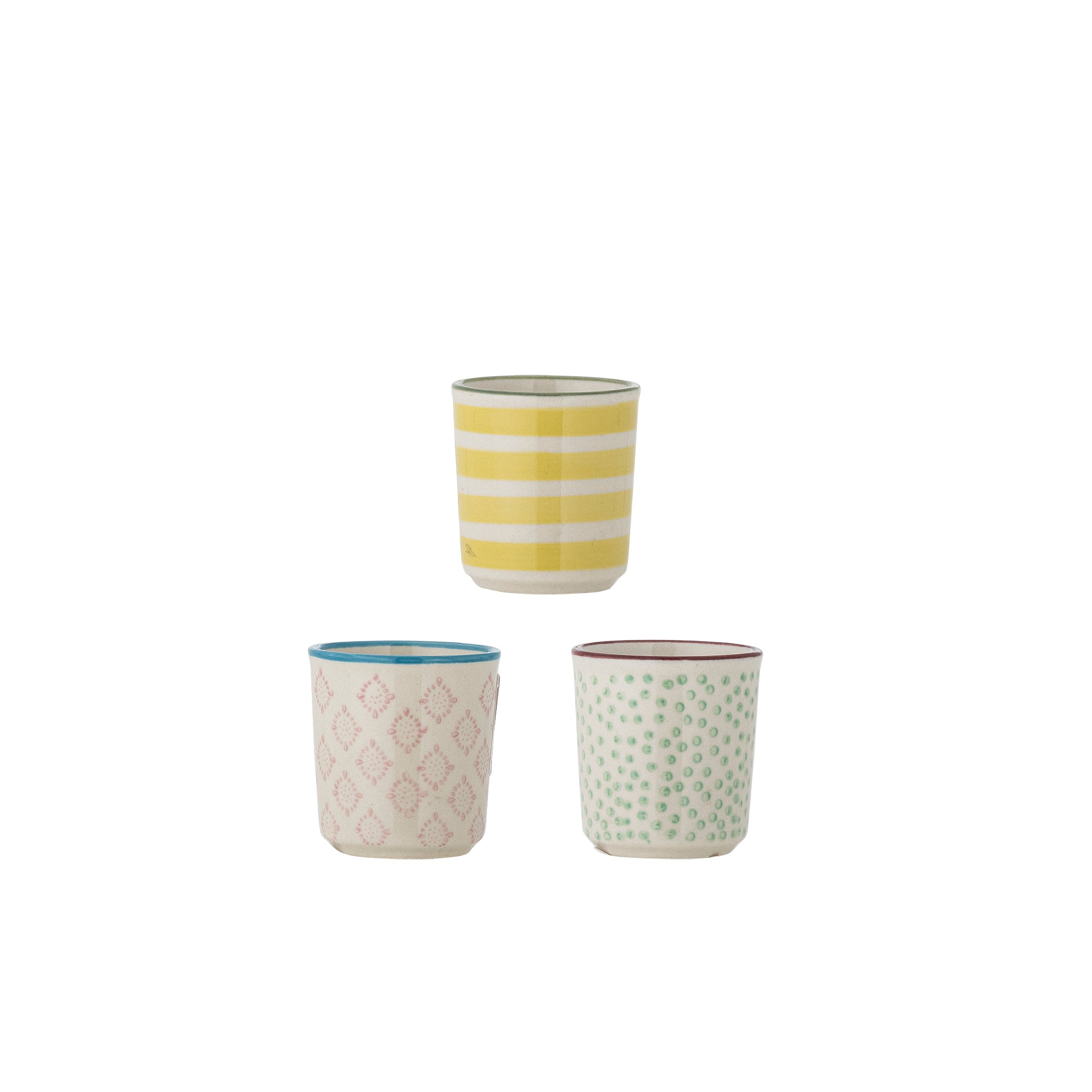 Patrizia Eierbecher, Bunt, Steingut in Multi präsentiert im Onlineshop von KAQTU Design AG. Käsezubehör ist von Bloomingville