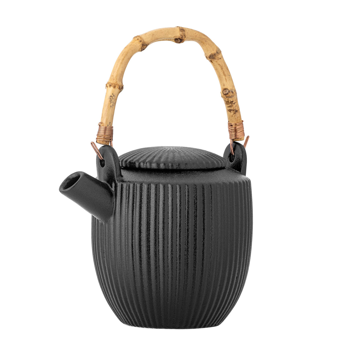 Neri Teekanne, Schwarz, Steingut in Schwarz präsentiert im Onlineshop von KAQTU Design AG. Teekrüge ist von Bloomingville