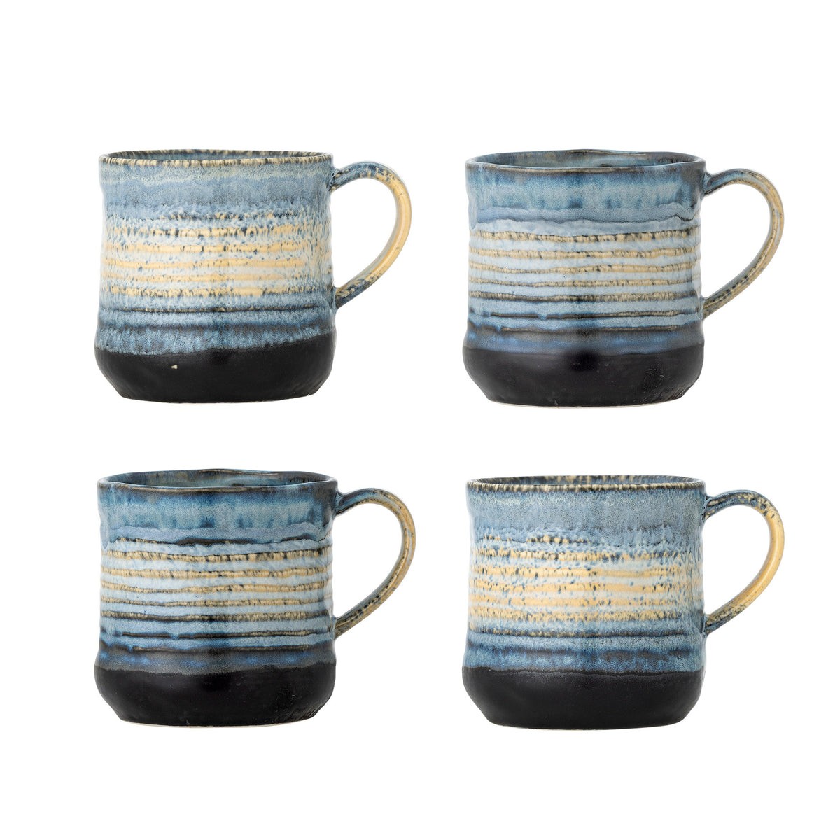 Deana Becher, Blau, Steingut in Blau präsentiert im Onlineshop von KAQTU Design AG. Tasse ist von Bloomingville