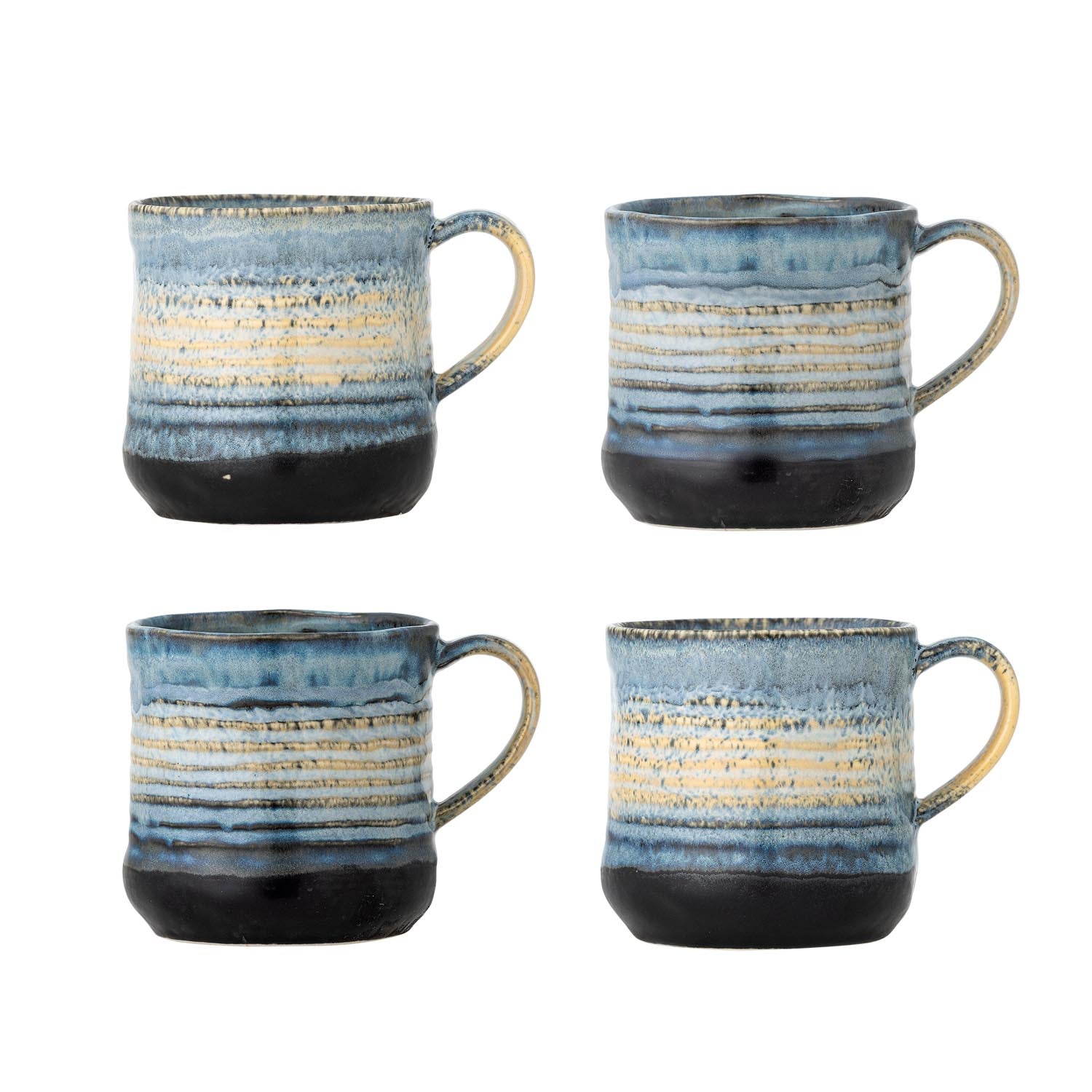 Deana Becher, Blau, Steingut in Blau präsentiert im Onlineshop von KAQTU Design AG. Tasse ist von Bloomingville