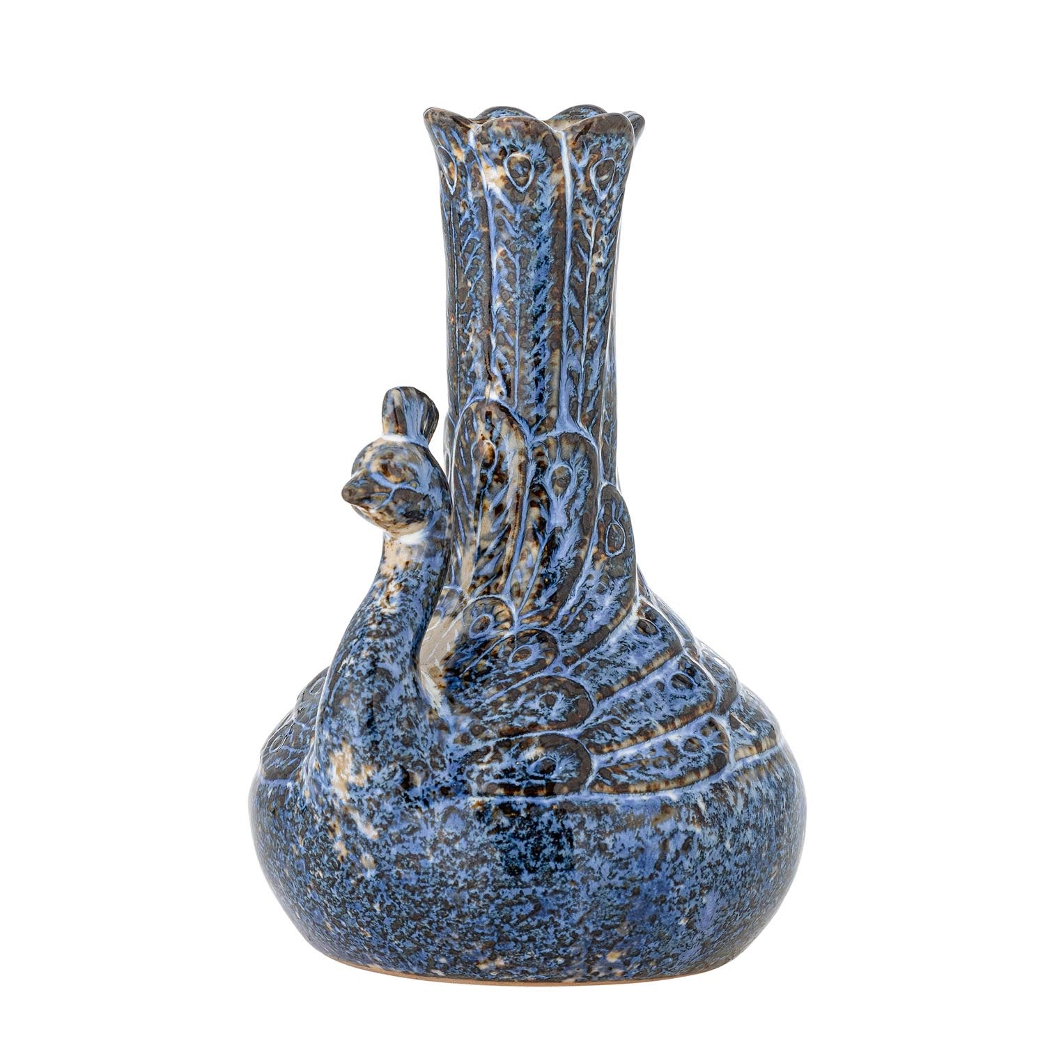 Verleihen Sie Ihrem Zuhause mit der einzigartigen Kali Vase aus blauem Steingut von Creative Collection einen Hauch von Eleganz und Stil.