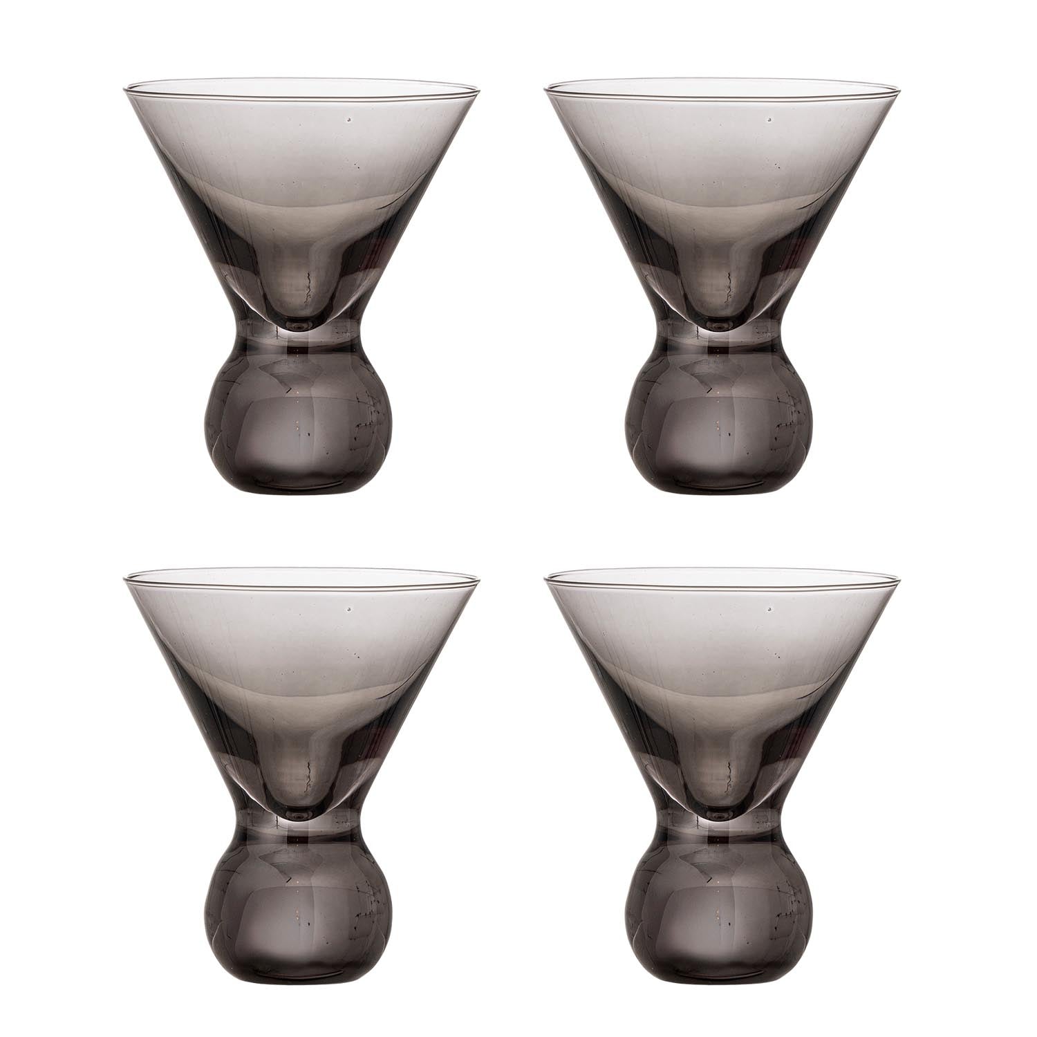 Corliss Cocktailglas, Grau, Glas in Grau präsentiert im Onlineshop von KAQTU Design AG. Glas ist von Bloomingville