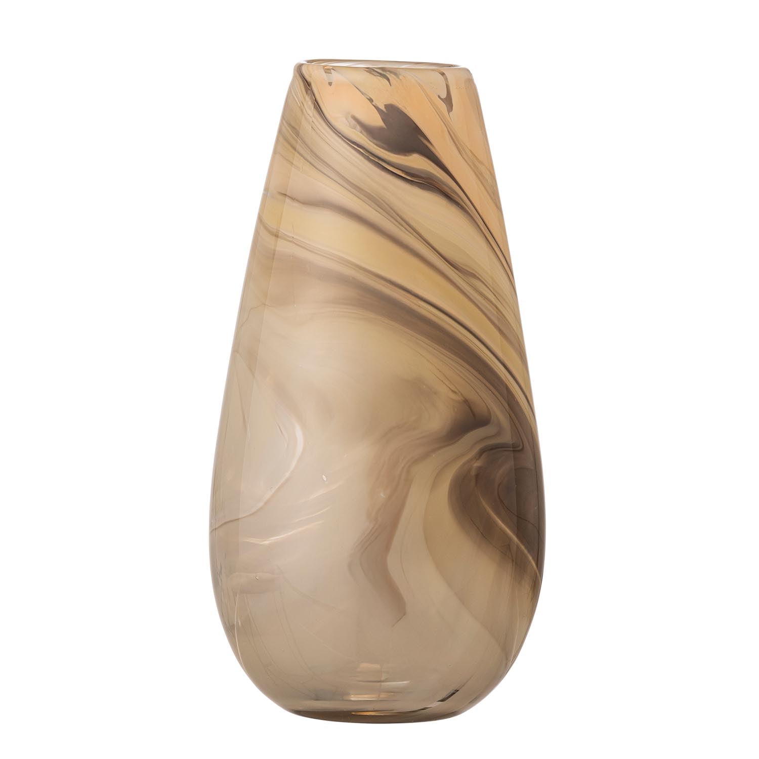 Verleihen Sie Ihrem Zuhause mit der einzigartigen Algar Vase von Bloomingville in warmen Brauntönen einen Hauch von Eleganz und Stil.