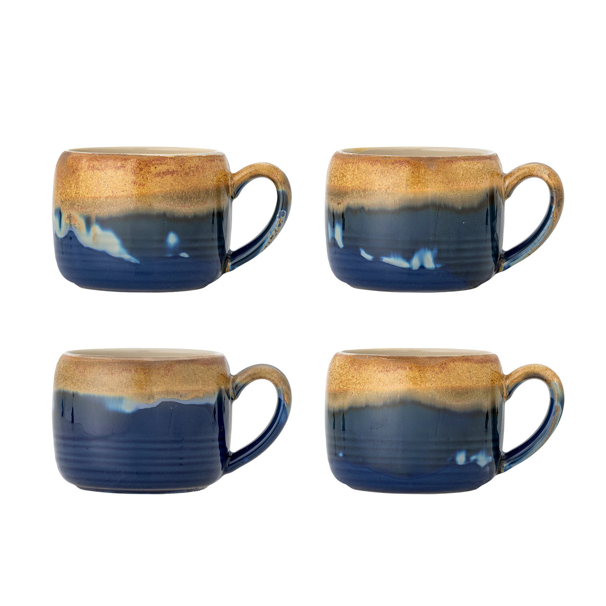 Sheen Becher, Blau, Steingut in Blau präsentiert im Onlineshop von KAQTU Design AG. Tasse ist von Bloomingville