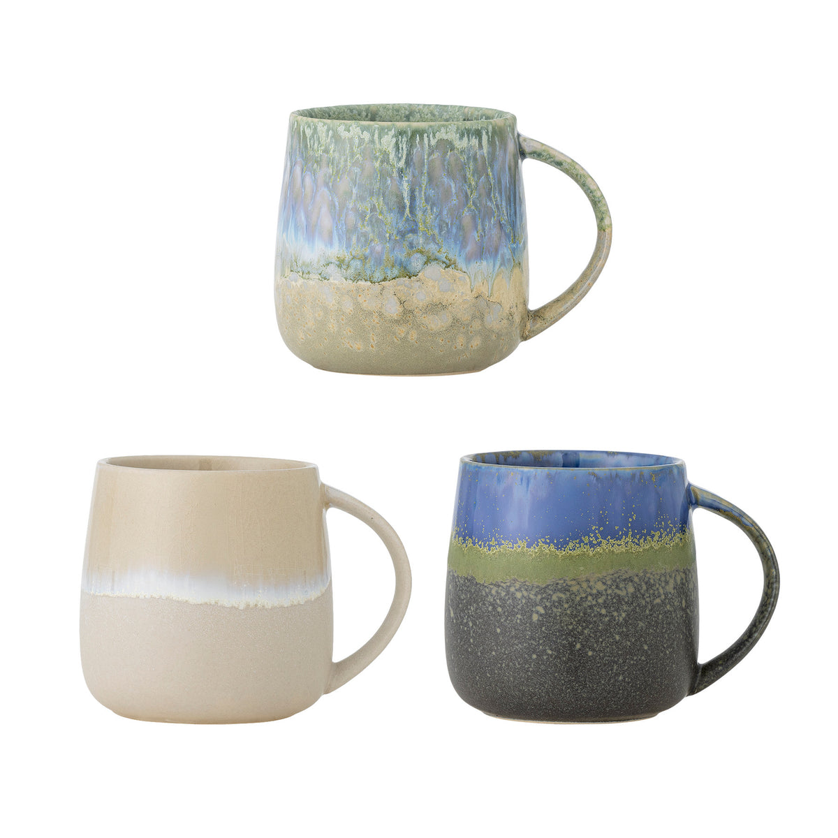Cloe Becher, Blau, Steingut in Blau präsentiert im Onlineshop von KAQTU Design AG. Tasse ist von Creative Collection