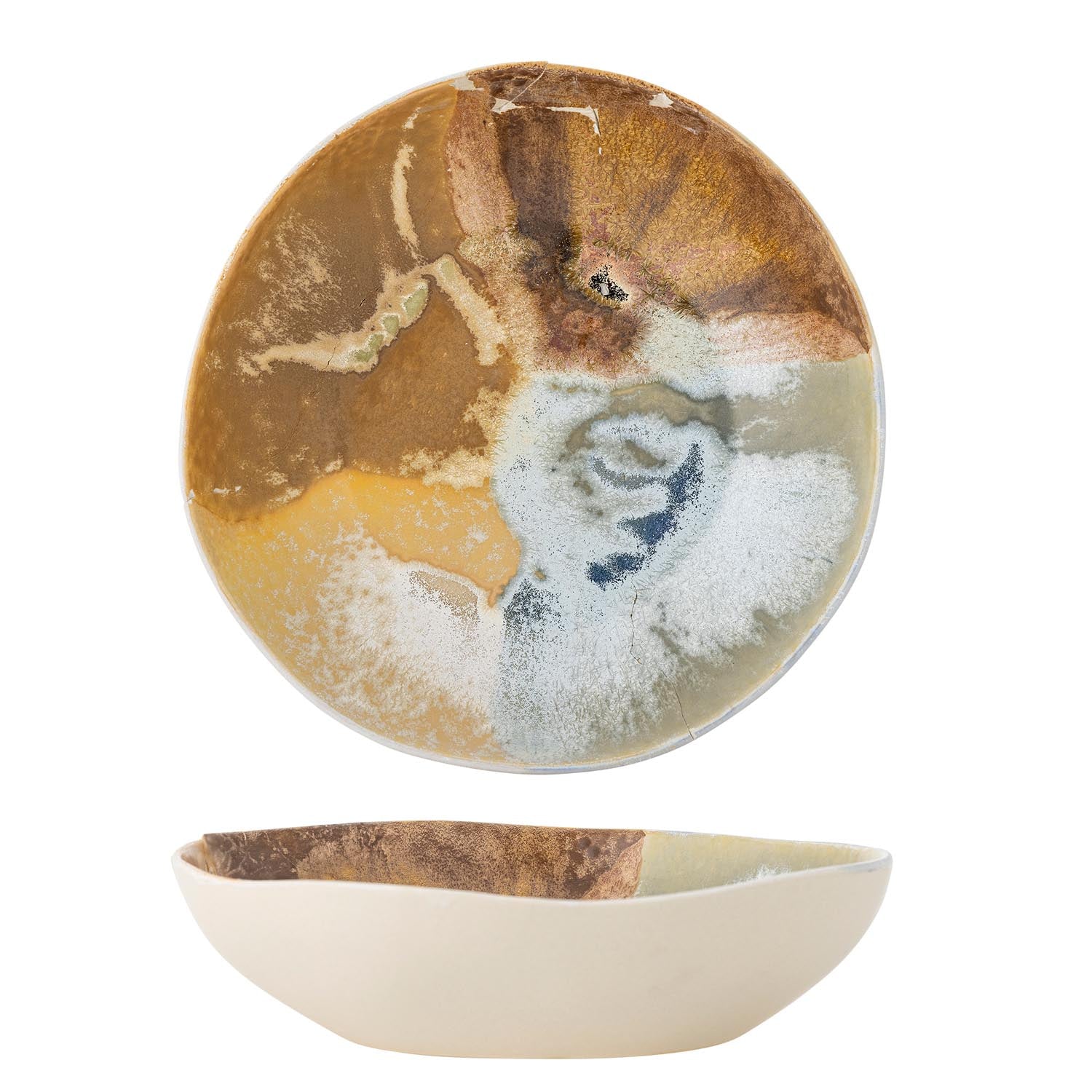 Lacey Schale, Gelb, Steingut in Gelb präsentiert im Onlineshop von KAQTU Design AG. Schale ist von Creative Collection