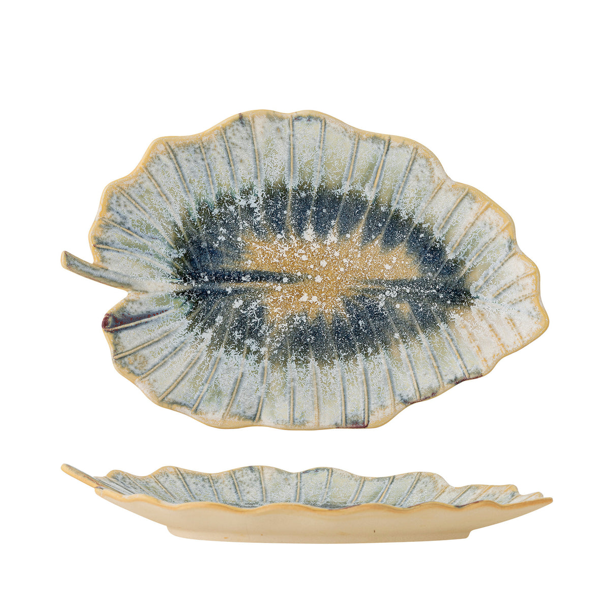 Dorreen Servierplatte, Blau, Steingut in Blau präsentiert im Onlineshop von KAQTU Design AG. Servierplatten ist von Creative Collection