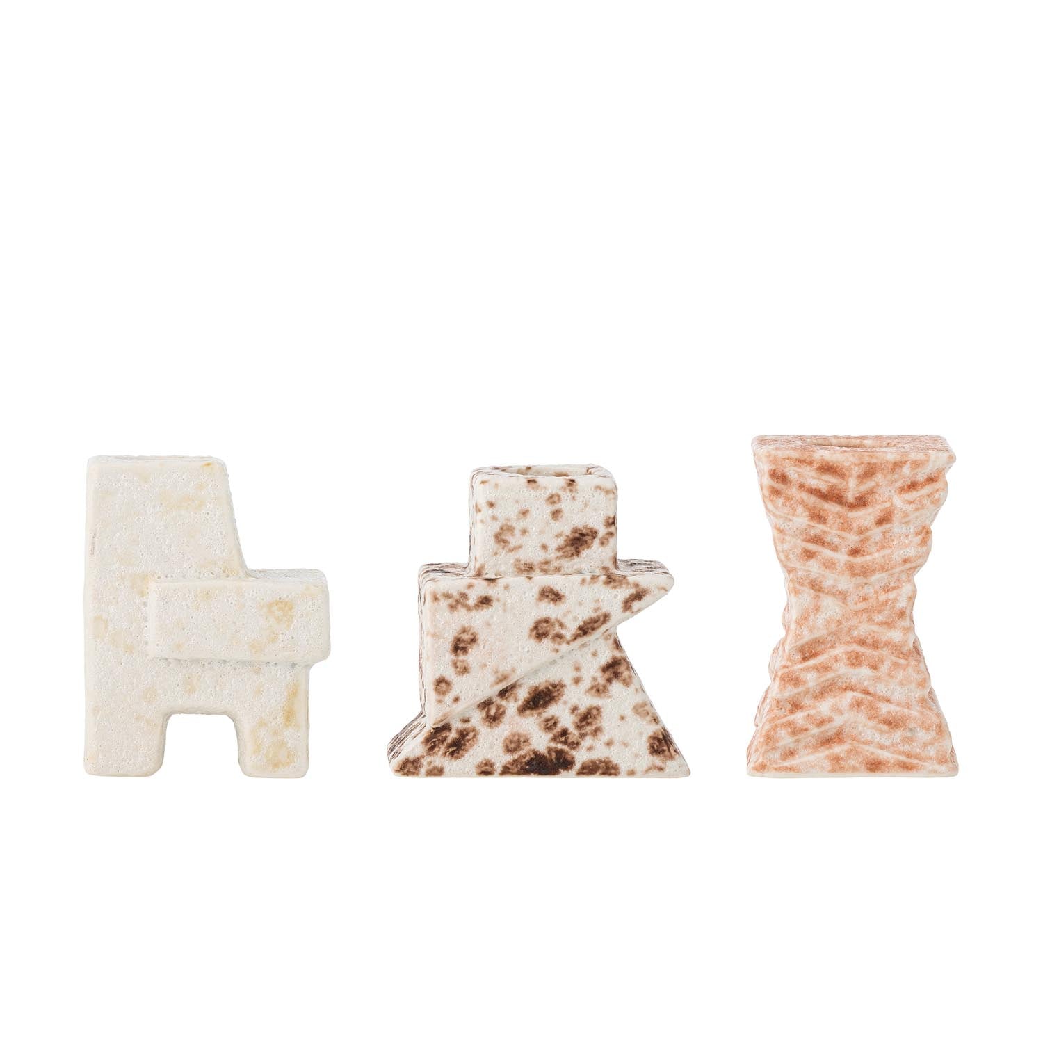 Blanchard Kerzenhalter, Natur, Steingut in Natur präsentiert im Onlineshop von KAQTU Design AG. Podest ist von Bloomingville