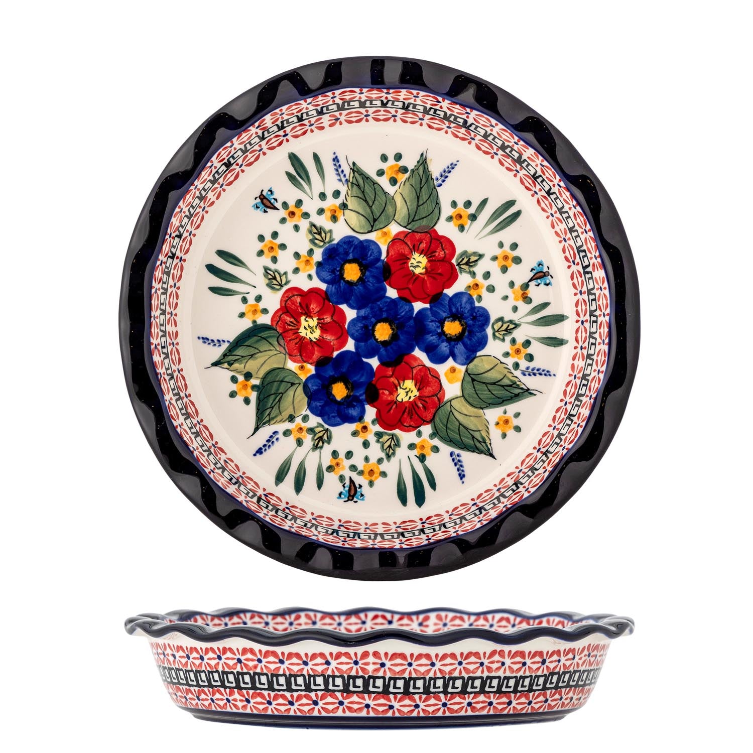 Bringen Sie Farbe in Ihr Zuhause mit der handgefertigten roten Florist Schale aus Steingut von Creative Collection. Ideal für Snacks und Dekoration!