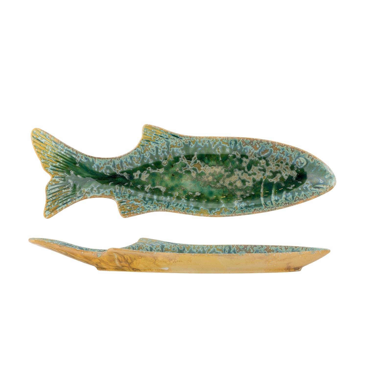 Hadden Servierplatte, Grün, Steingut in Grün präsentiert im Onlineshop von KAQTU Design AG. Tablett ist von Creative Collection