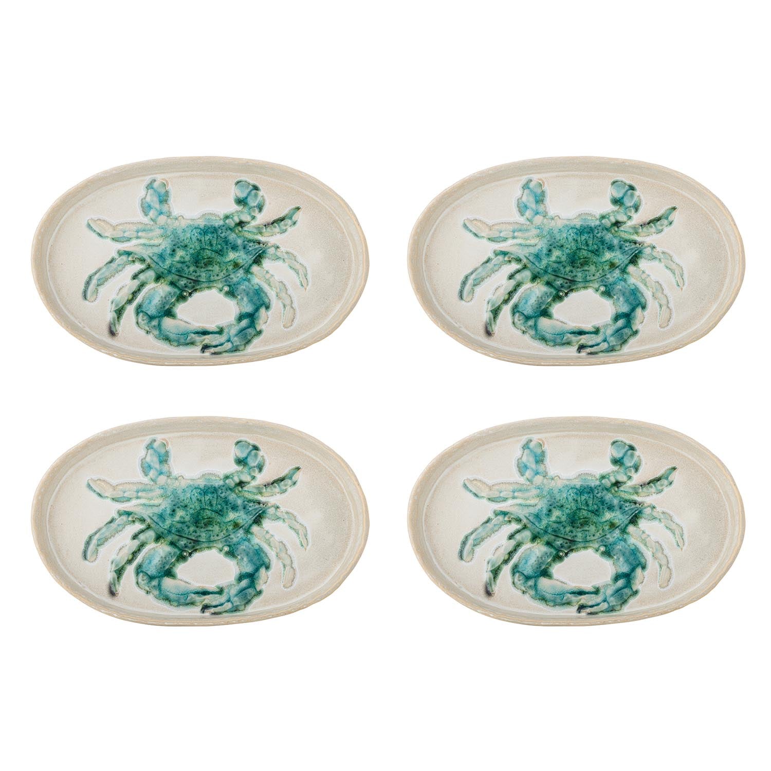 Hadden Teller, Grün, Steingut in Grün präsentiert im Onlineshop von KAQTU Design AG. Teller ist von Creative Collection