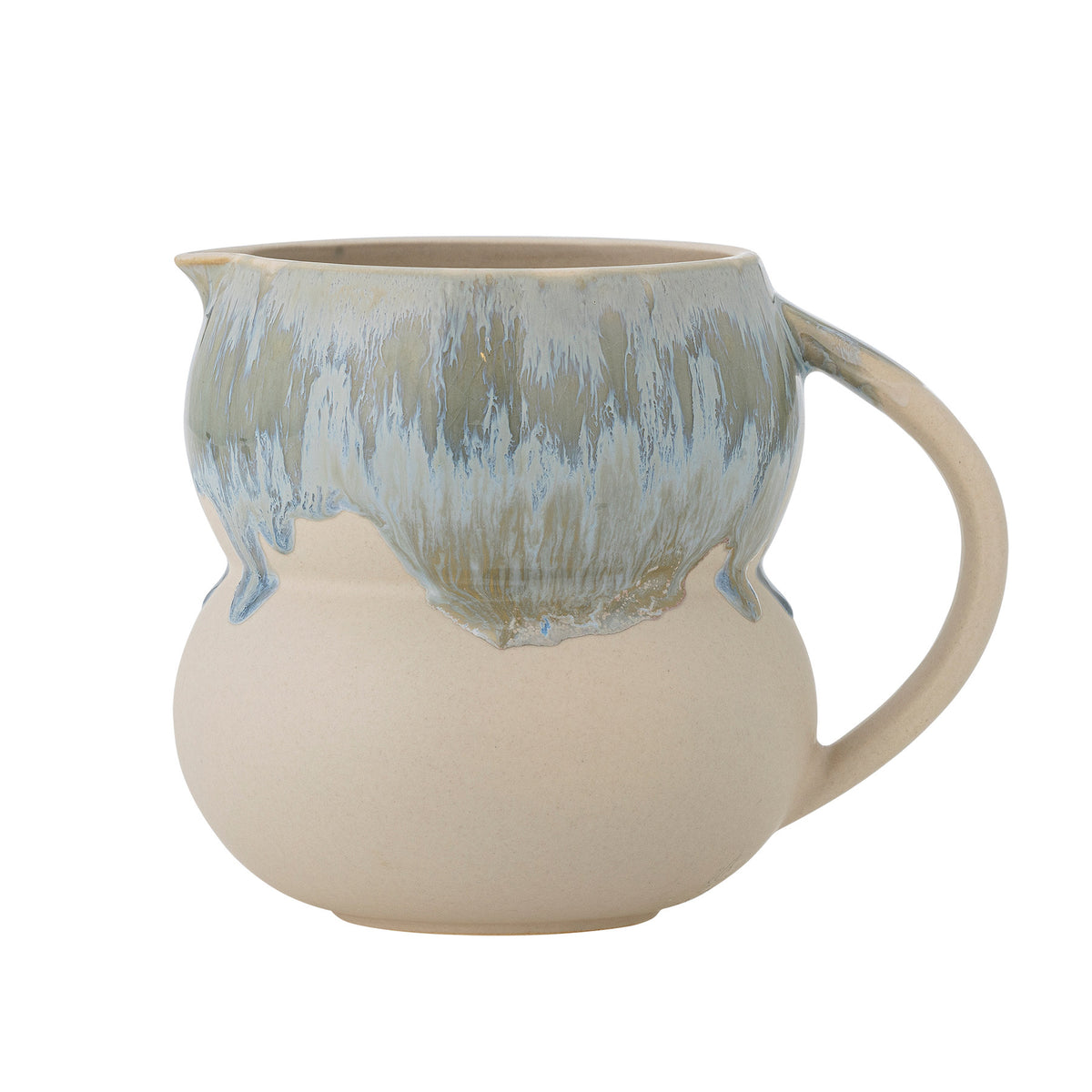 Luna Milchkännchen, Blau, Steingut in Blau präsentiert im Onlineshop von KAQTU Design AG. Milchkanne / Saucier ist von Bloomingville