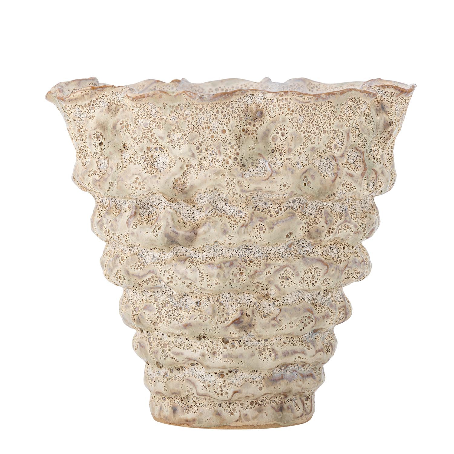 Colleen Blumentopf, Weiss, Steingut in Weiss präsentiert im Onlineshop von KAQTU Design AG. Blumentopf ist von Bloomingville