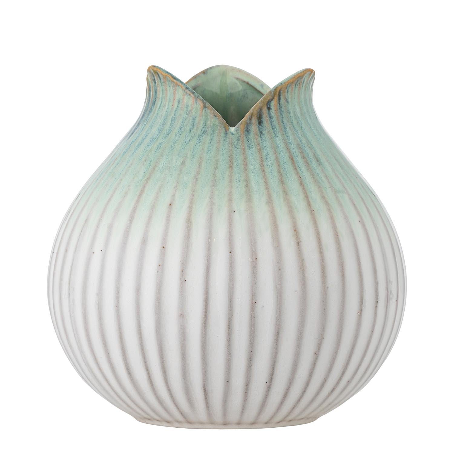 Skylar Vase, Grün, Steingut in Grün präsentiert im Onlineshop von KAQTU Design AG. Vase ist von Creative Collection