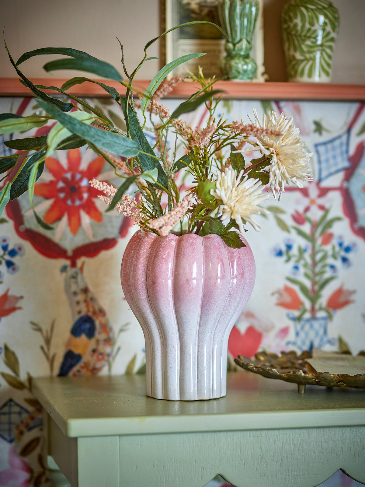 Kyla Blumentopf, Rose, Steingut in Rose präsentiert im Onlineshop von KAQTU Design AG. Blumentopf ist von Creative Collection