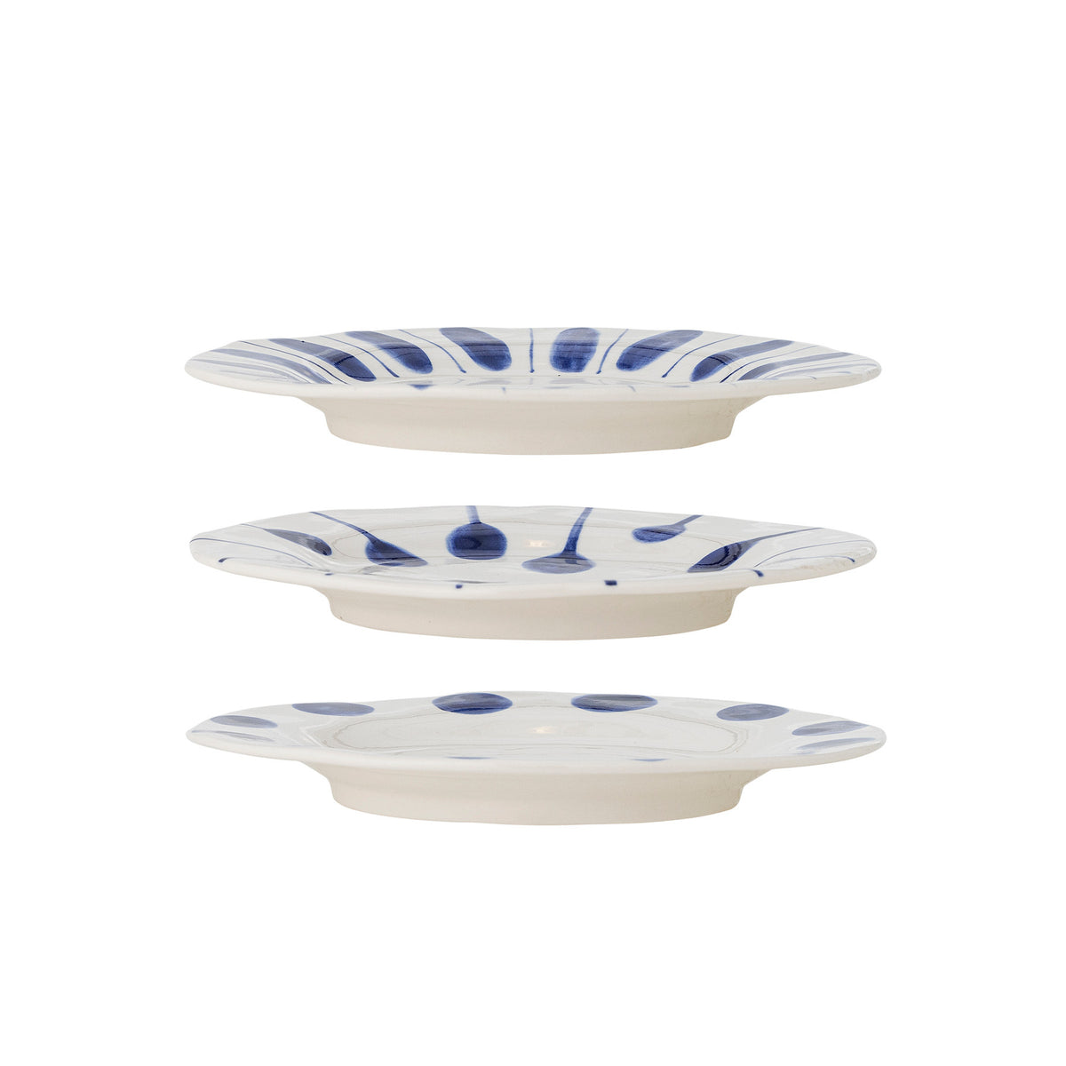 Linora Teller, Blau, Steingut in Blue präsentiert im Onlineshop von KAQTU Design AG. Teller ist von Creative Collection