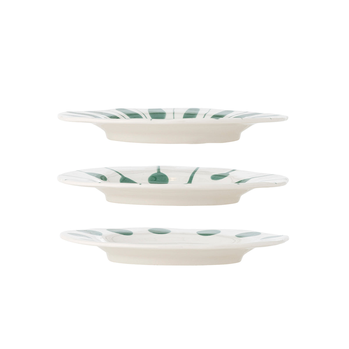 Linora Teller, Grün, Steingut in Green präsentiert im Onlineshop von KAQTU Design AG. Teller ist von Creative Collection