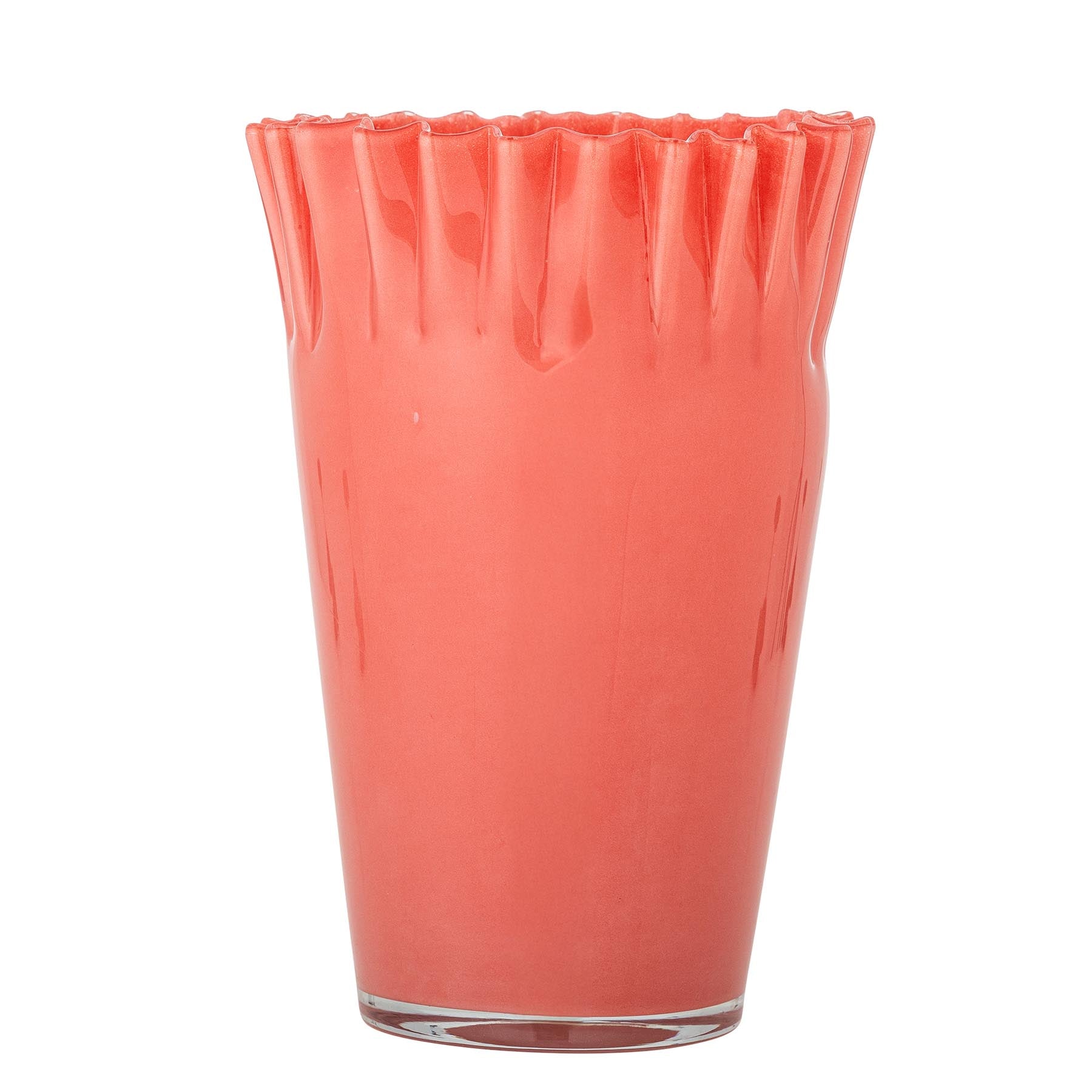 Janine Vase, Orange, Glas in Orange präsentiert im Onlineshop von KAQTU Design AG. Vase ist von Bloomingville