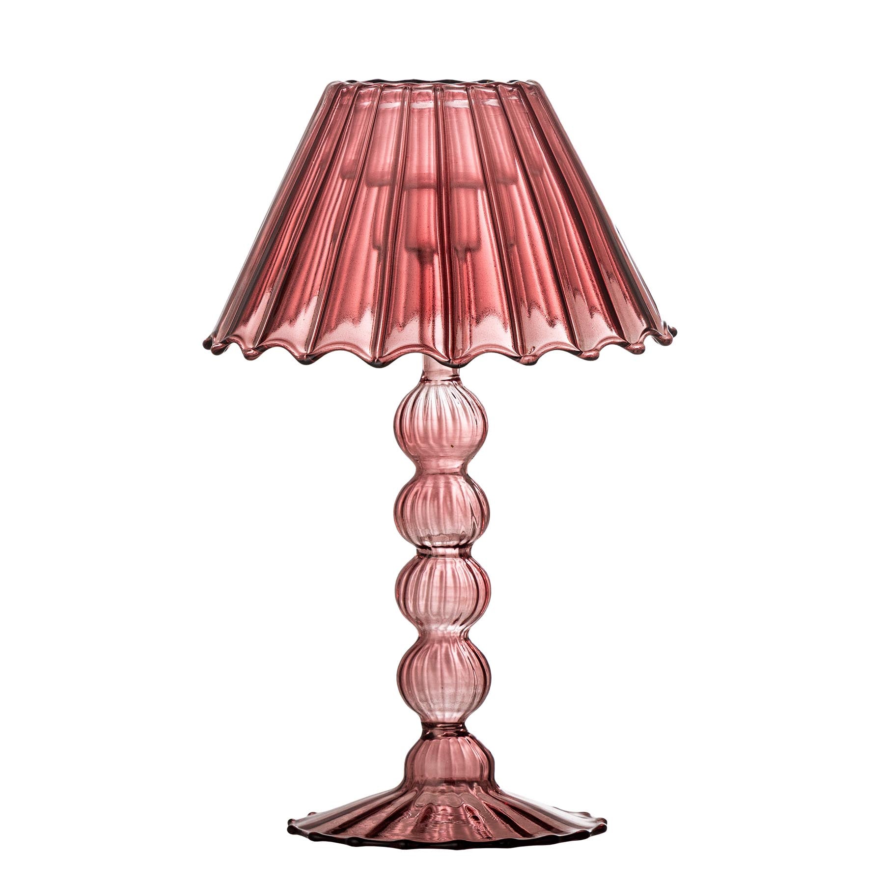 Cisco Teelichthalter, Rot, Glas in Red präsentiert im Onlineshop von KAQTU Design AG. Kerzenständer ist von Bloomingville