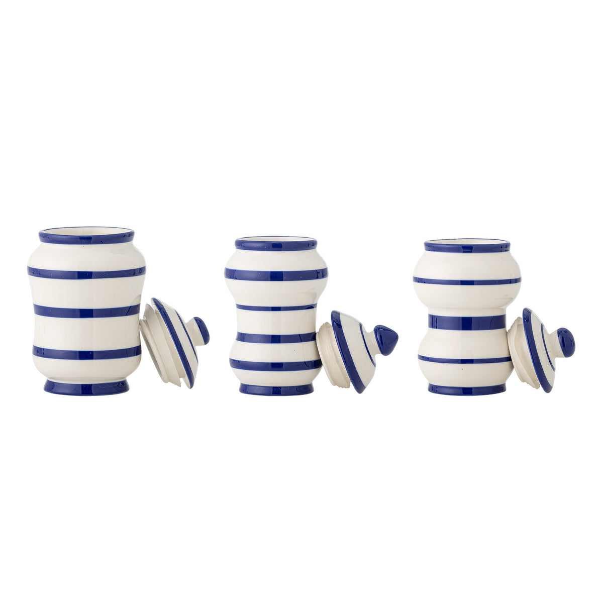 Maynard Gefäss mit Deckel, Blau, Steingut in Blue präsentiert im Onlineshop von KAQTU Design AG. Kanne ist von Bloomingville
