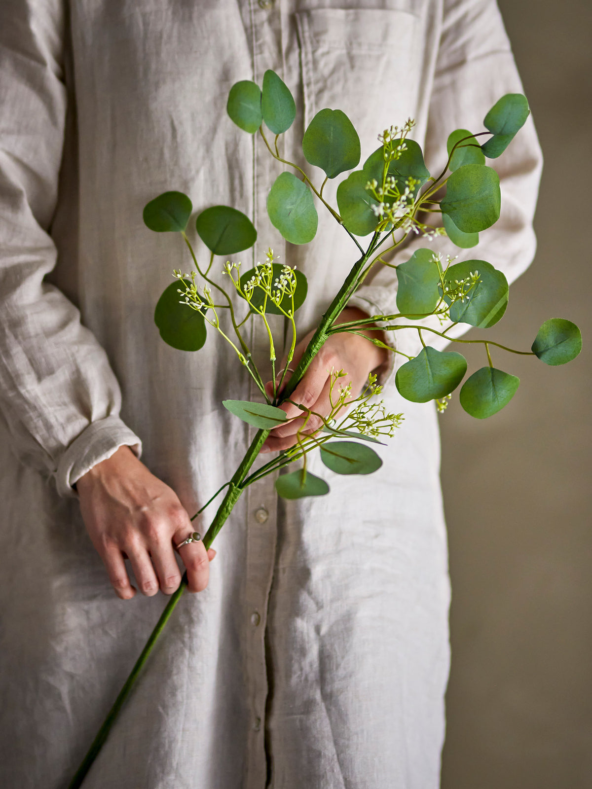 Eucalyptus Stiel, Grün, Künstliche Blumen in Green präsentiert im Onlineshop von KAQTU Design AG. Kunstpflanze ist von Bloomingville