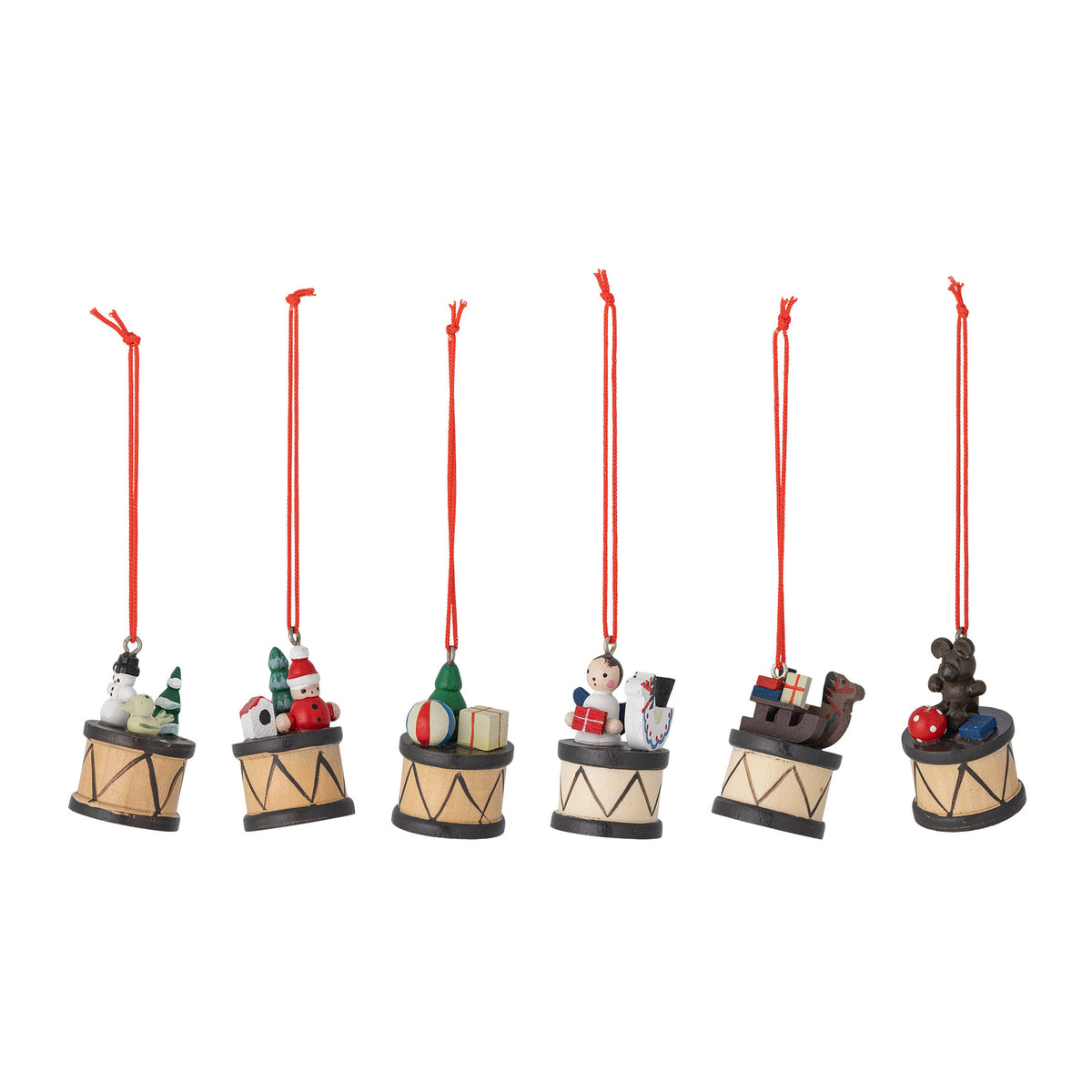 Bertie Ornament, Rot, Birk in Red präsentiert im Onlineshop von KAQTU Design AG. Ornament ist von Bloomingville