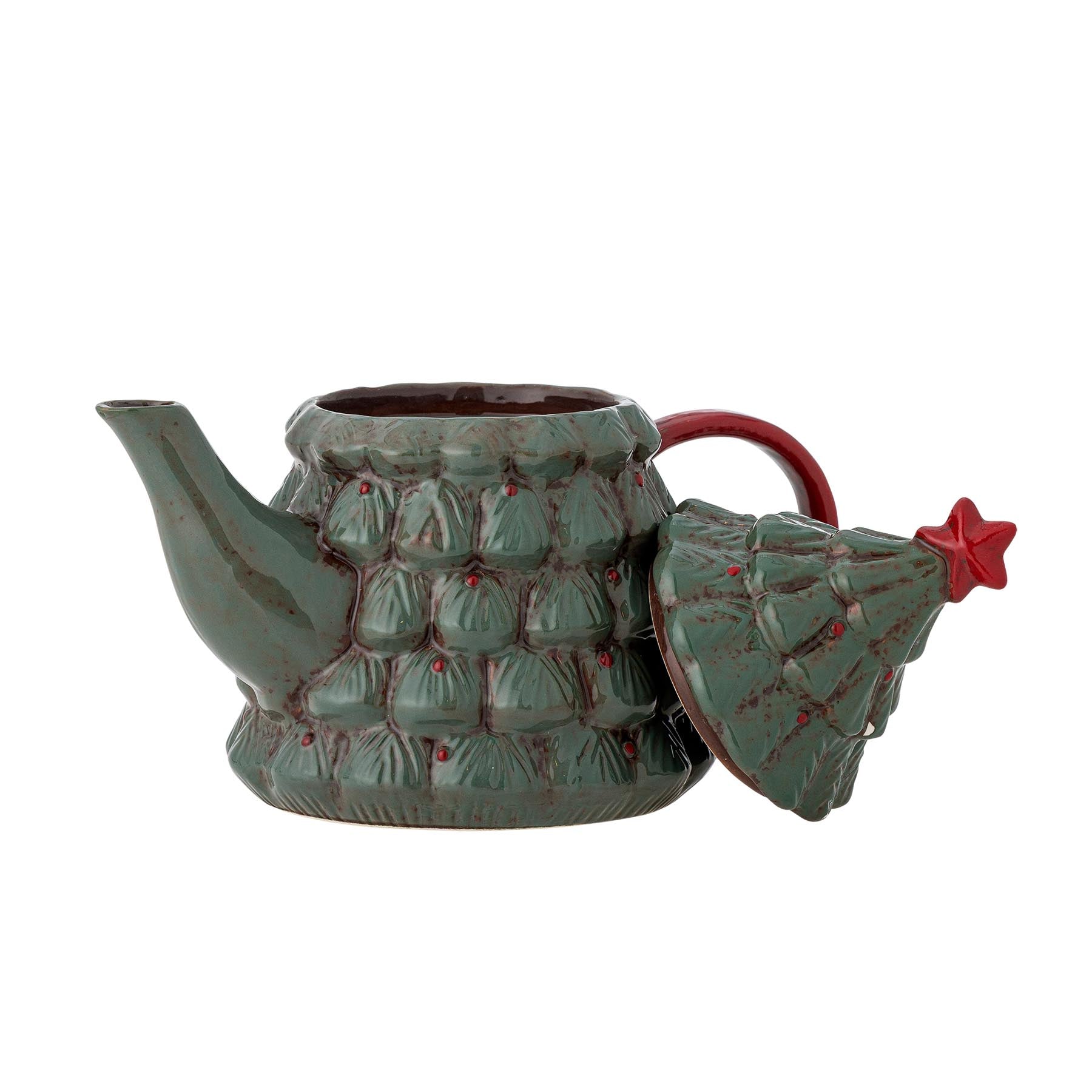 Elvion Teekanne mit Teesieb, Grün, Steingut in Green präsentiert im Onlineshop von KAQTU Design AG. Käsezubehör ist von Bloomingville