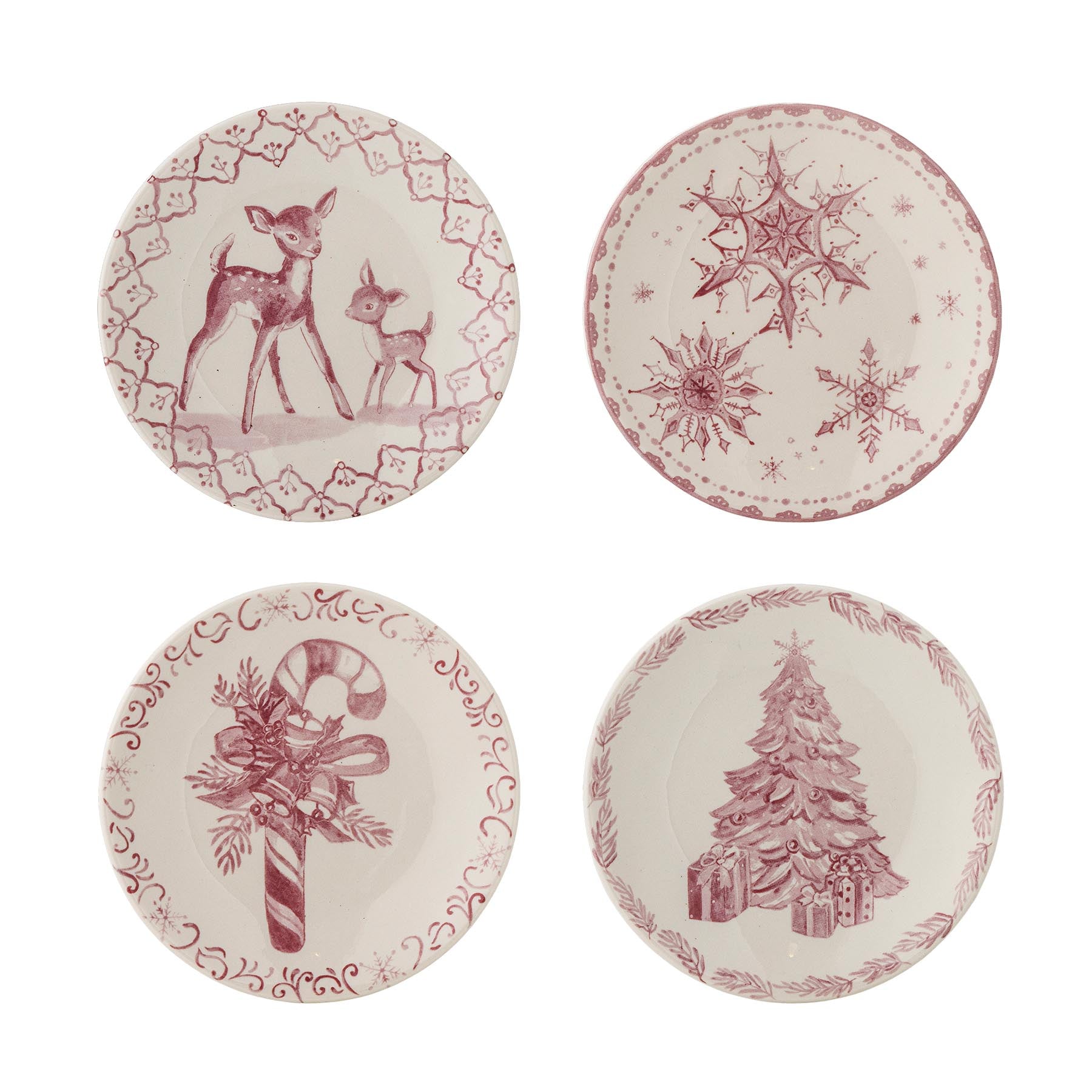 Wonderland Teller, Rose, Steingut in Rose präsentiert im Onlineshop von KAQTU Design AG. Teller ist von Bloomingville