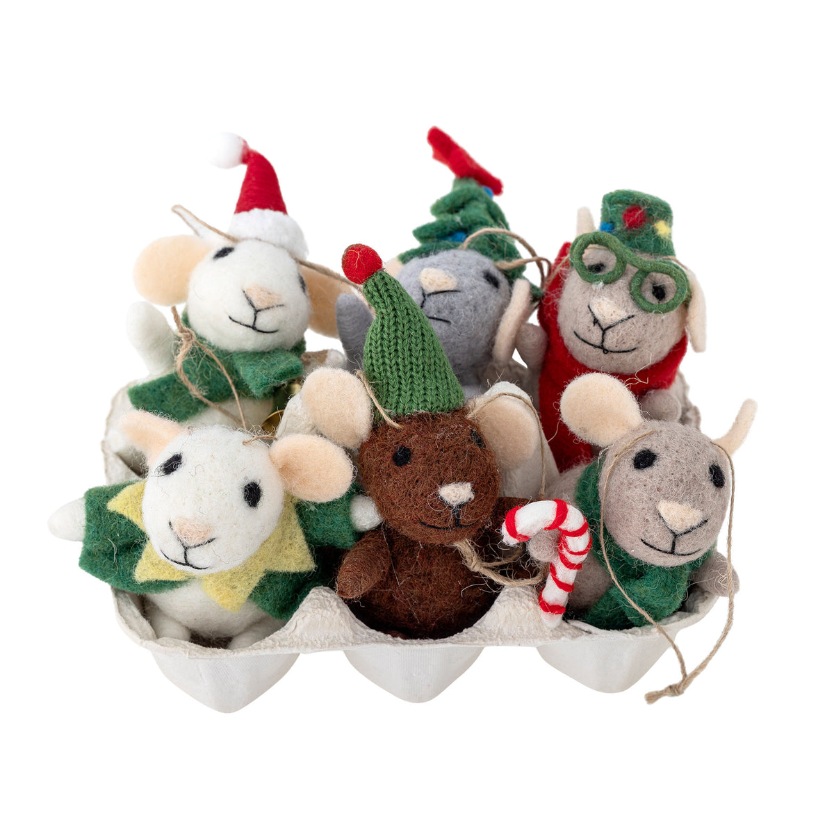 Peo Ornament, Grün, Wolle in Green präsentiert im Onlineshop von KAQTU Design AG. Ornament ist von Bloomingville