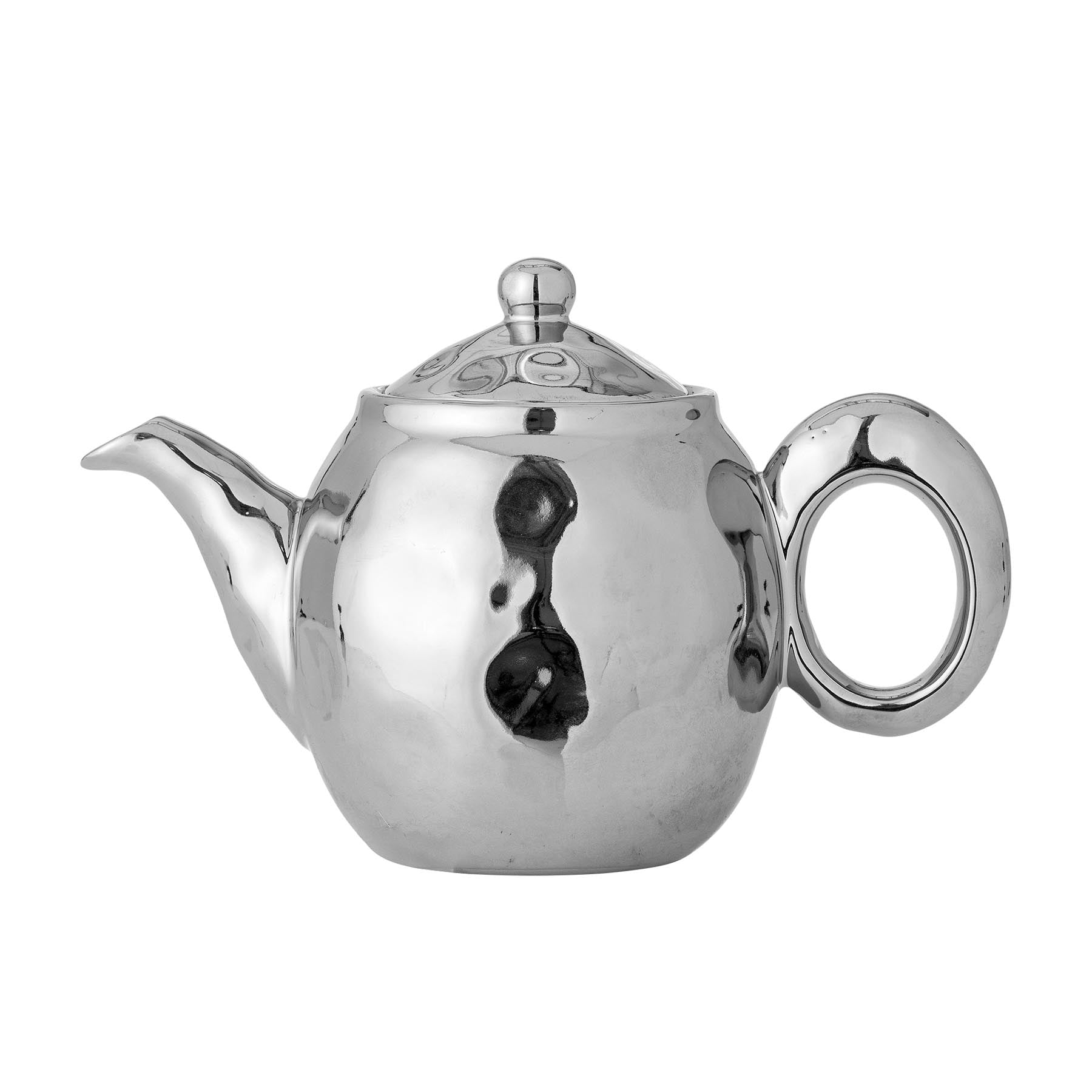 Shine Teekanne mit Teesieb, Silber, Steingut in Silver präsentiert im Onlineshop von KAQTU Design AG. Käsezubehör ist von Bloomingville