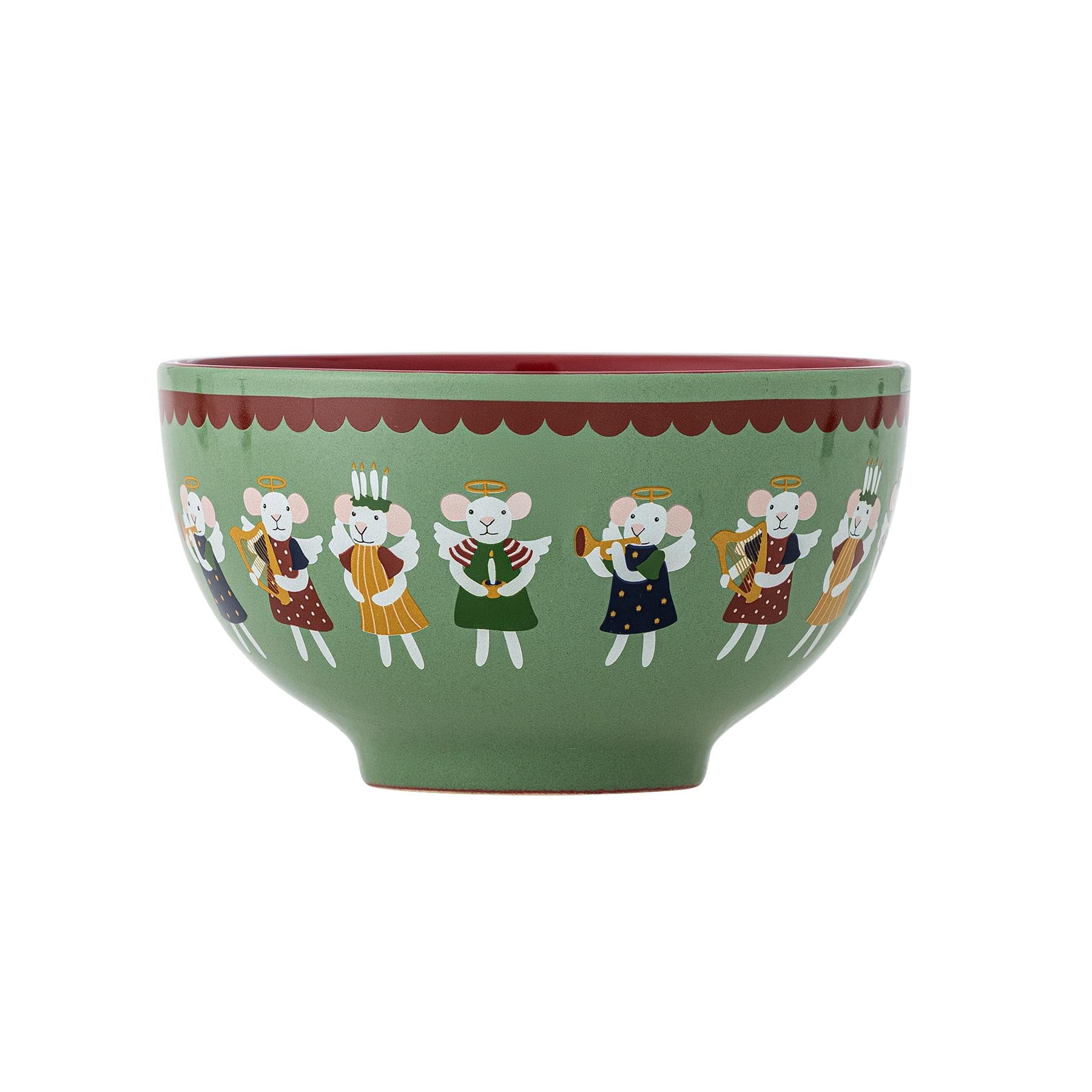 Peo Schale, Grün, Steingut in Green präsentiert im Onlineshop von KAQTU Design AG. Schale ist von Bloomingville