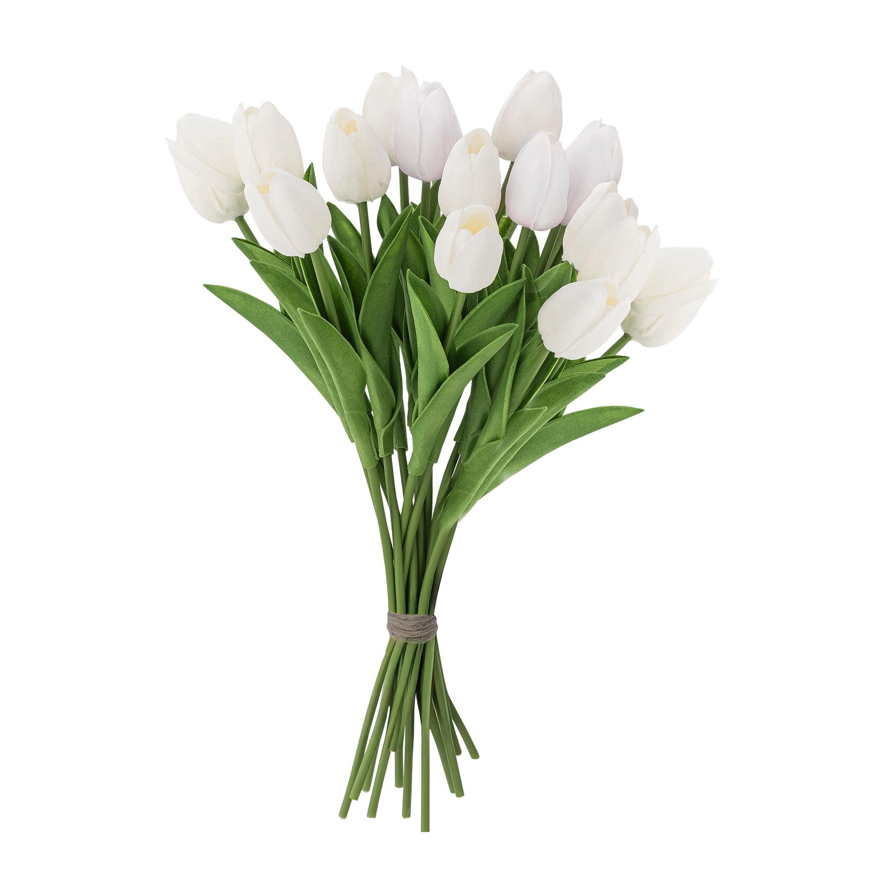 Tulip Blumenstrauß, Weiß, Künstliche Blumen in White präsentiert im Onlineshop von KAQTU Design AG. Kunstpflanze ist von Bloomingville