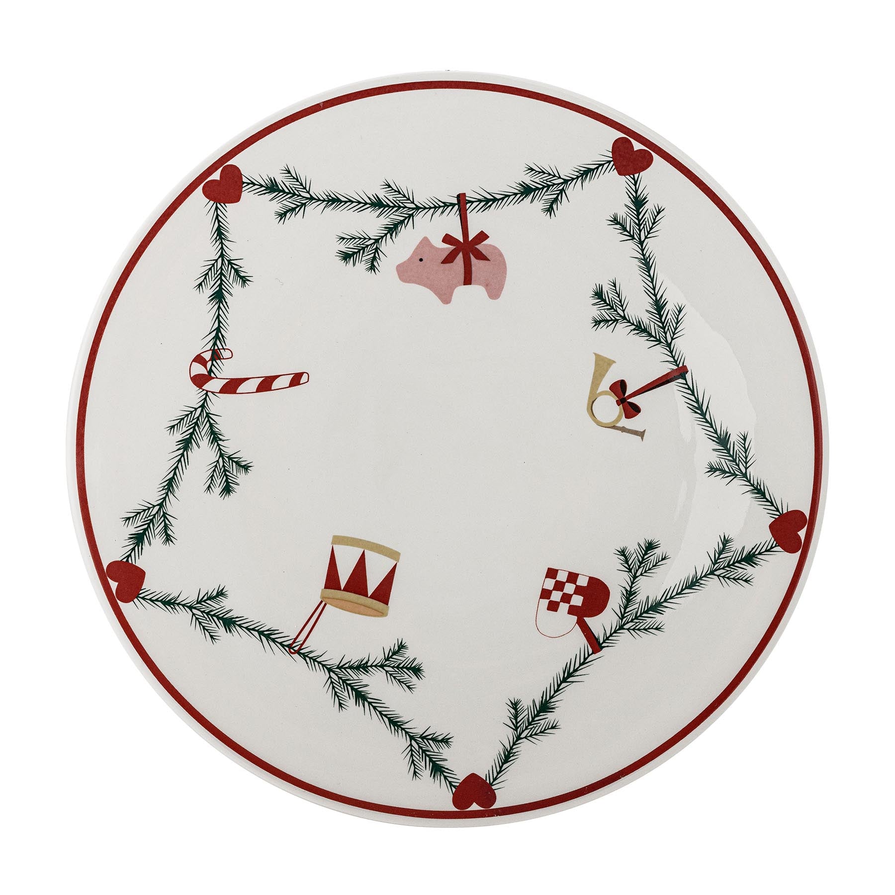 Yule Drehteller, Natur, Steingut in Nature präsentiert im Onlineshop von KAQTU Design AG. Tablett ist von Bloomingville