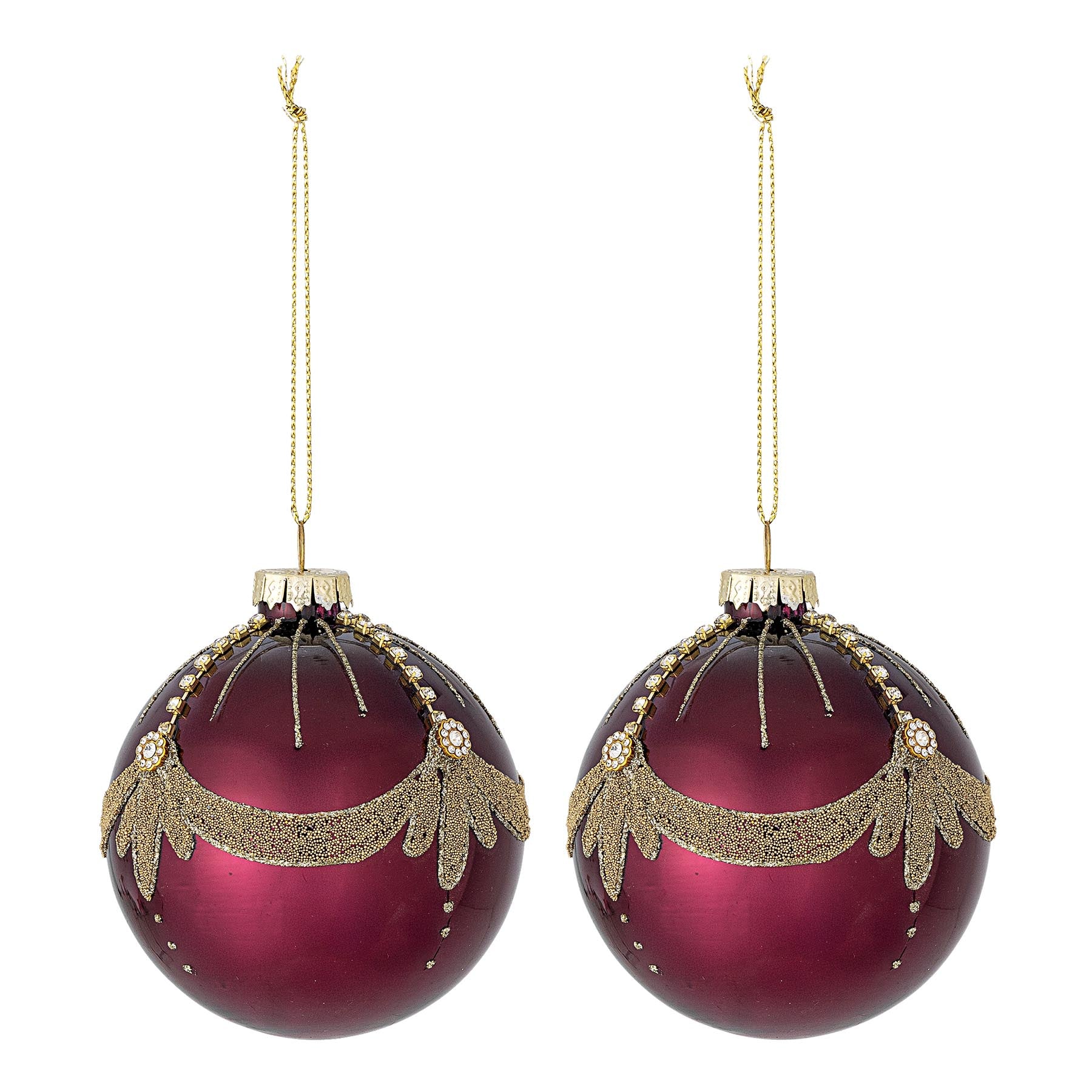 Suman Ornament, Rot, Glas in Red präsentiert im Onlineshop von KAQTU Design AG. Ornament ist von Bloomingville