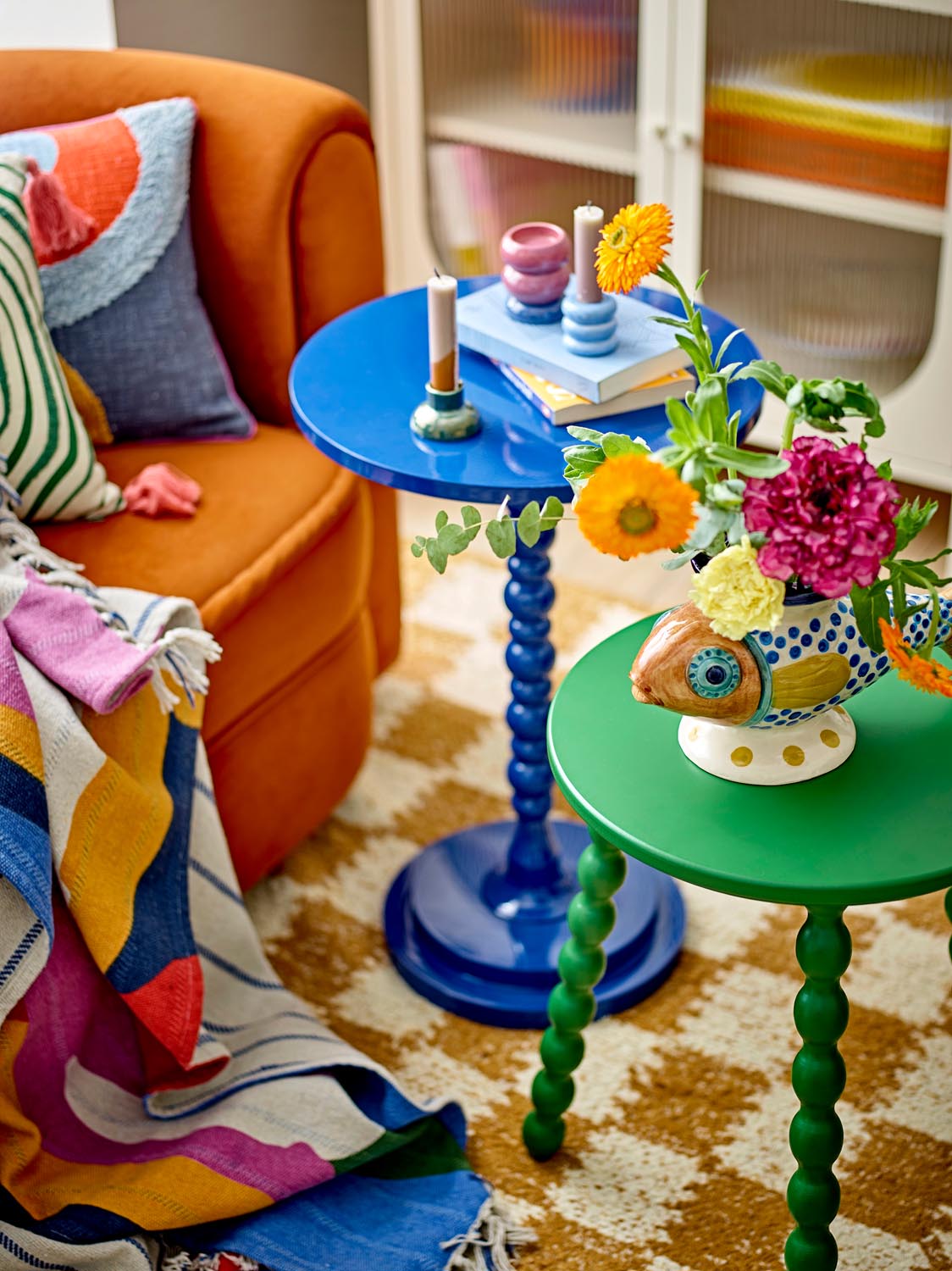 Nobu Vase, Bunt, Steingut in Multi präsentiert im Onlineshop von KAQTU Design AG. Vase ist von Bloomingville