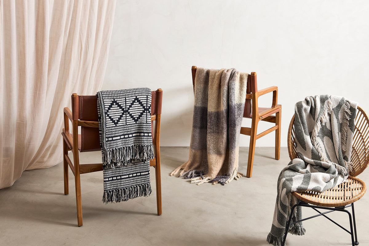 Hamisha Decke, Bunt, Polyester OEKO-TEX® in Multi präsentiert im Onlineshop von KAQTU Design AG. Wolldecke ist von Creative Collection