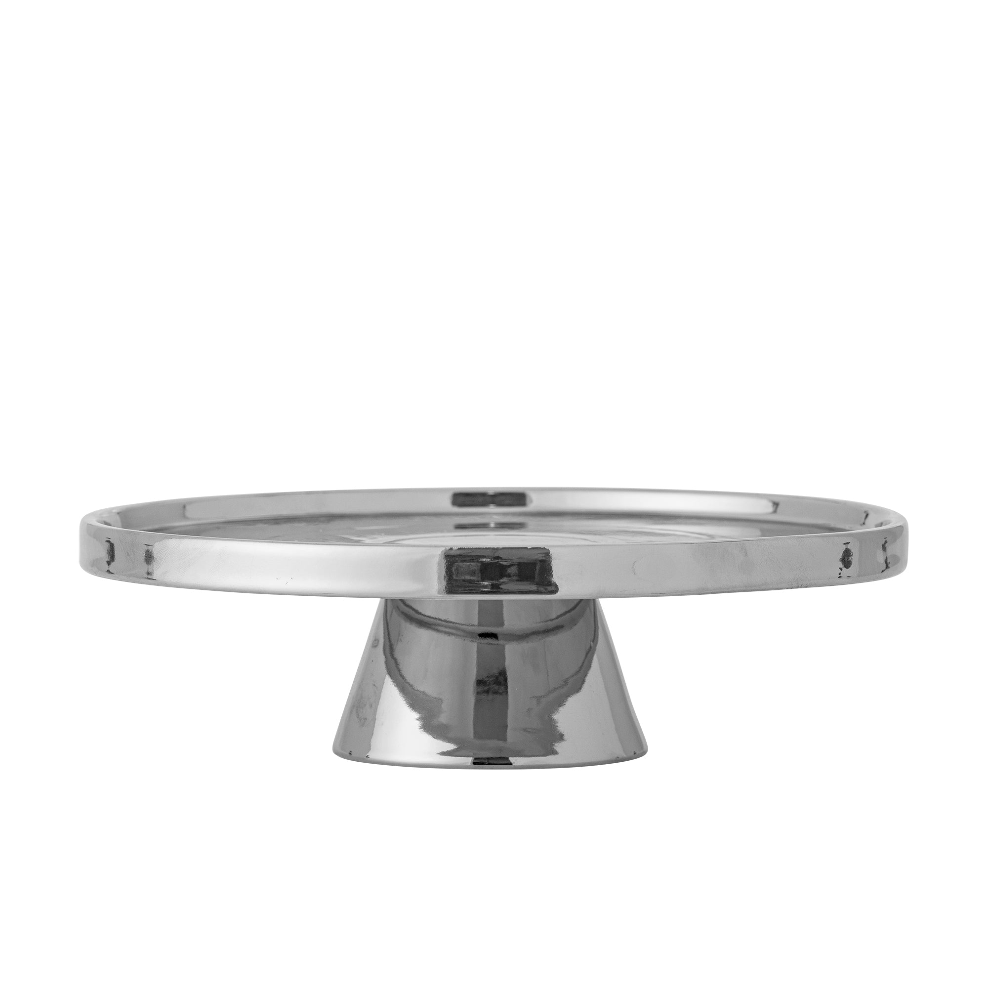 Shine Kuchenteller, Silber, Steingut in Silver präsentiert im Onlineshop von KAQTU Design AG. Tablett ist von Bloomingville
