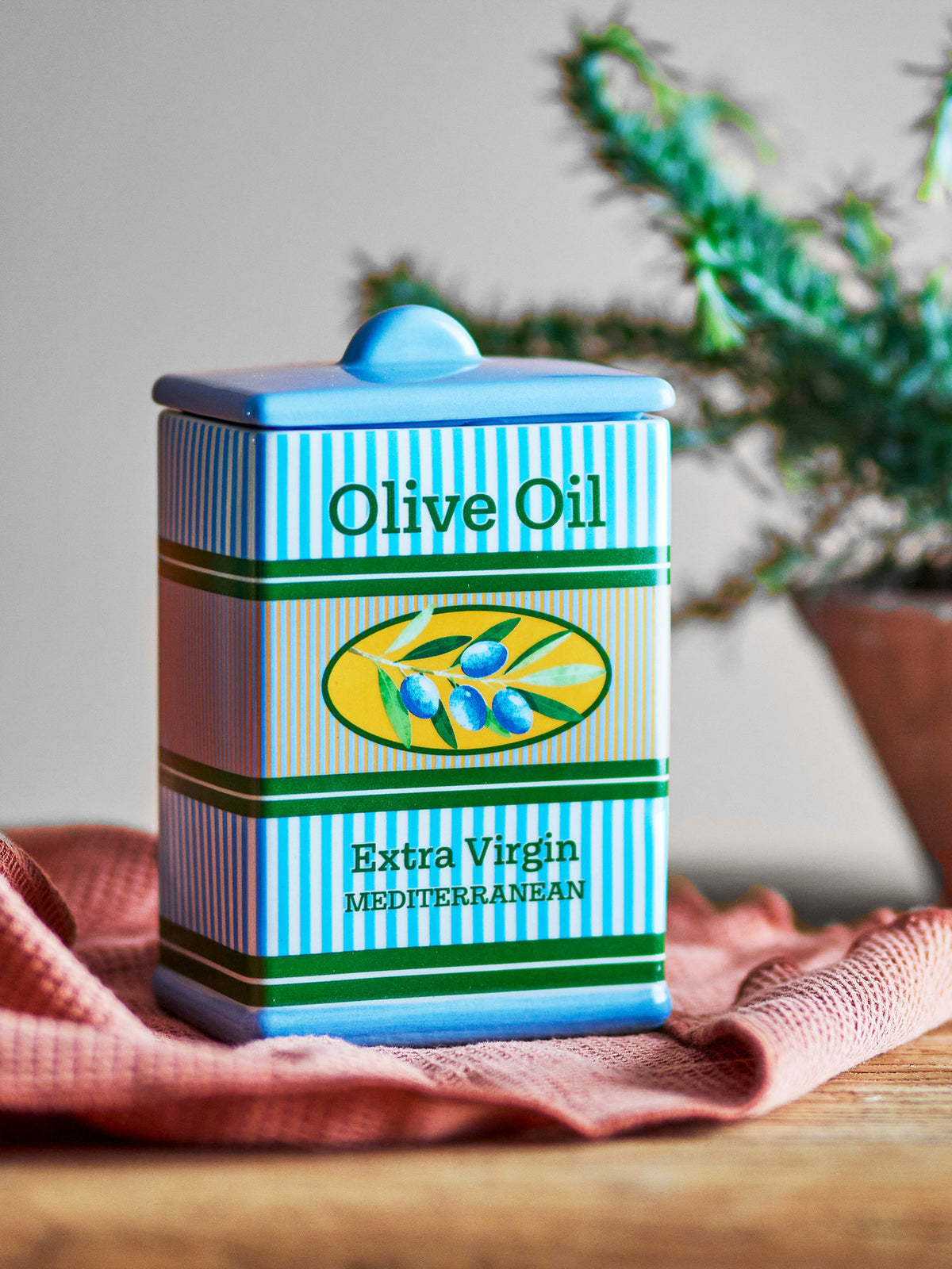 Stefano Gefäss mit Deckel, Bunt, Steingut in Multi präsentiert im Onlineshop von KAQTU Design AG. Kanne ist von Creative Collection