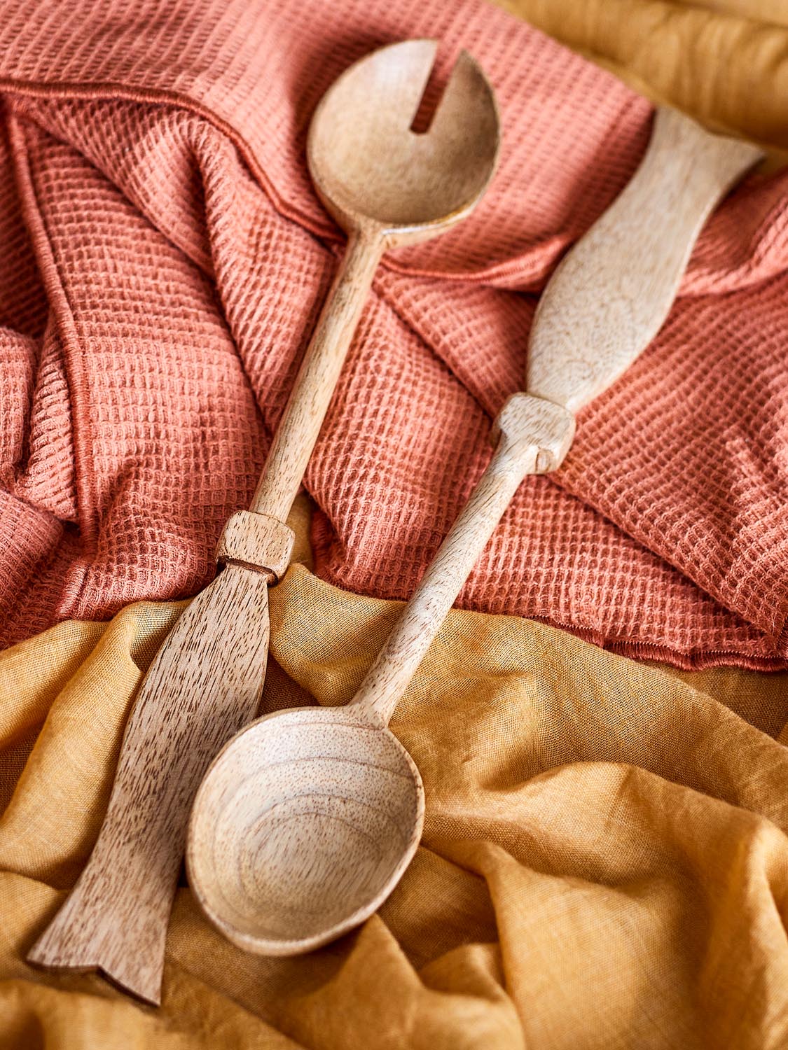 Seva Salatbesteck, Natur, FSC®100%, Mango in Nature präsentiert im Onlineshop von KAQTU Design AG. Käsezubehör ist von Creative Collection